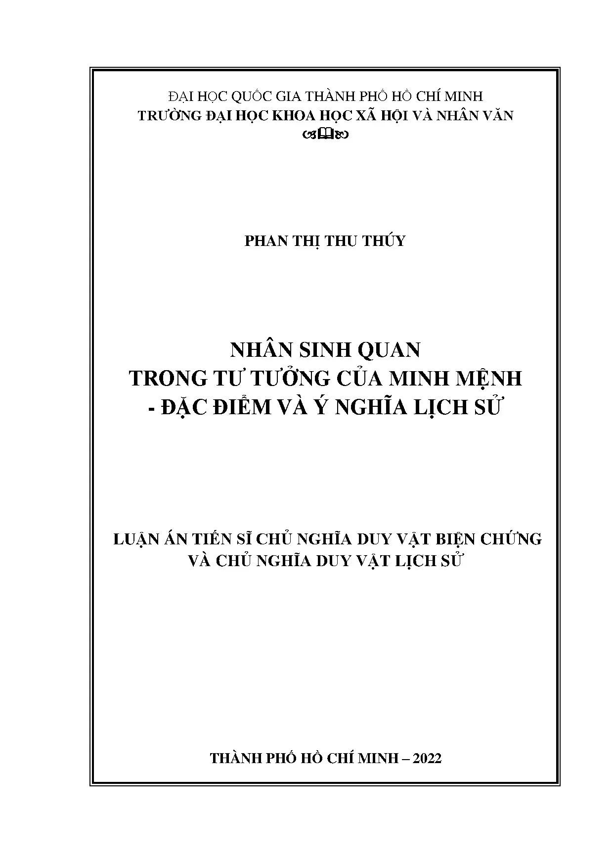 Nhân sinh quan Minh Mệnh: Đặc điểm và ý nghĩa lịch sử