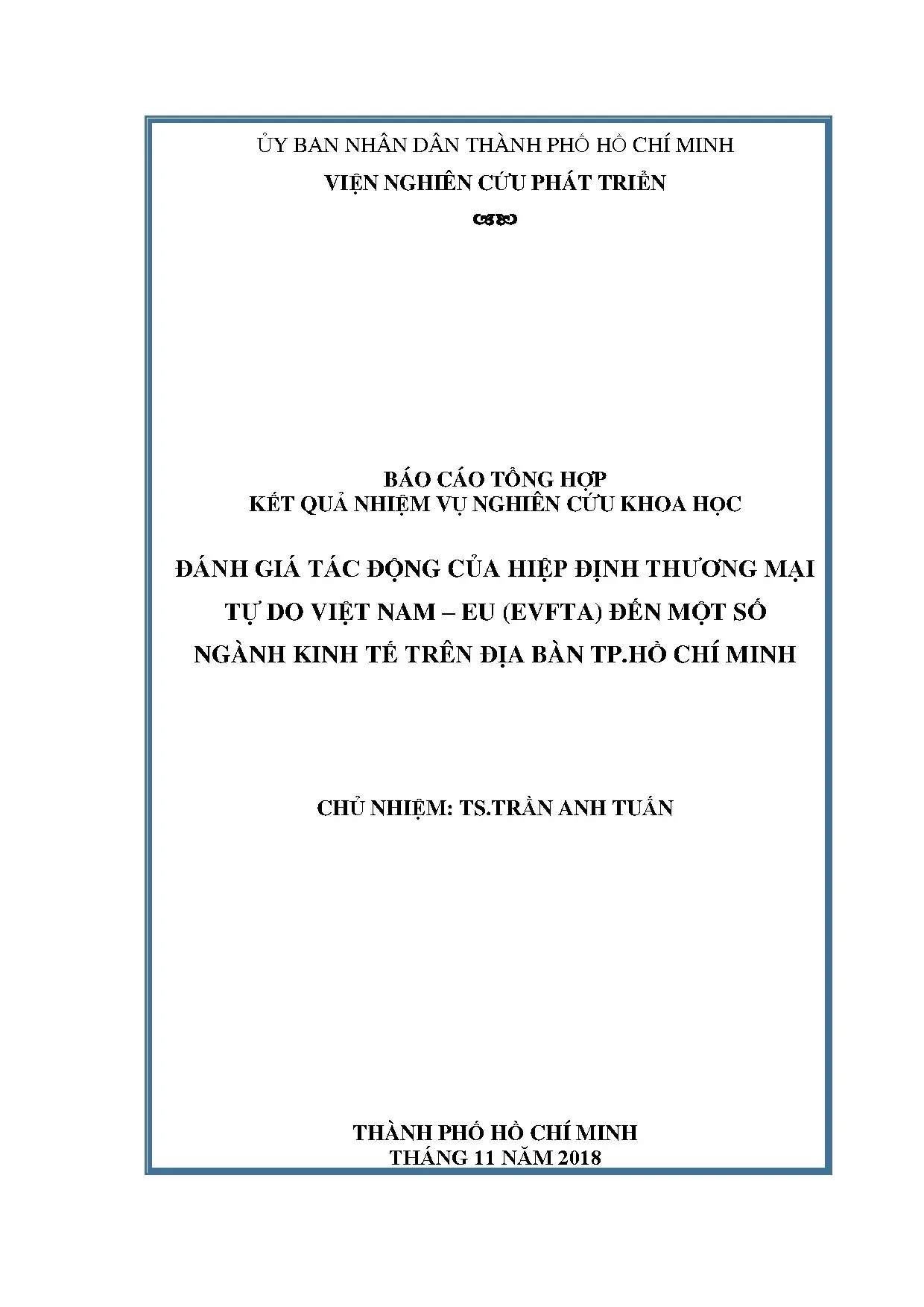 Tác động EVFTA đến kinh tế TP.HCM: Nghiên cứu ngành