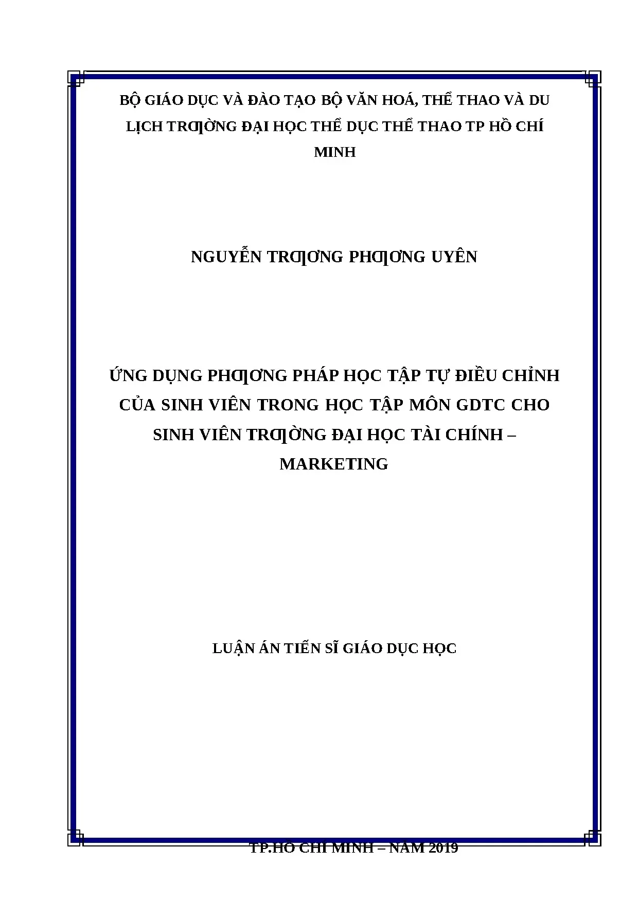 Luận án ứng dụng phƣơng pháp học tập tự điều chỉnh của sinh