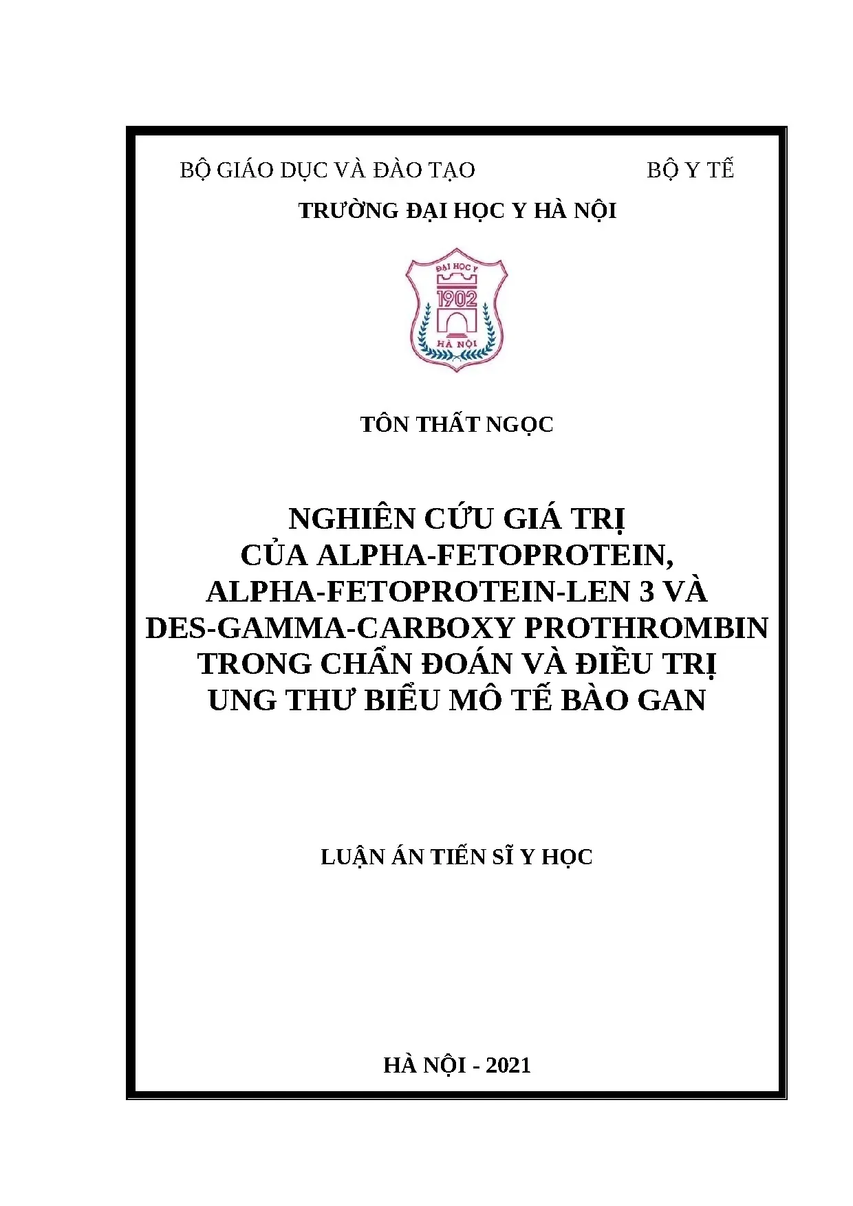 Giá trị AFP, AFP-L3 và DCP trong chẩn đoán ung thư gan