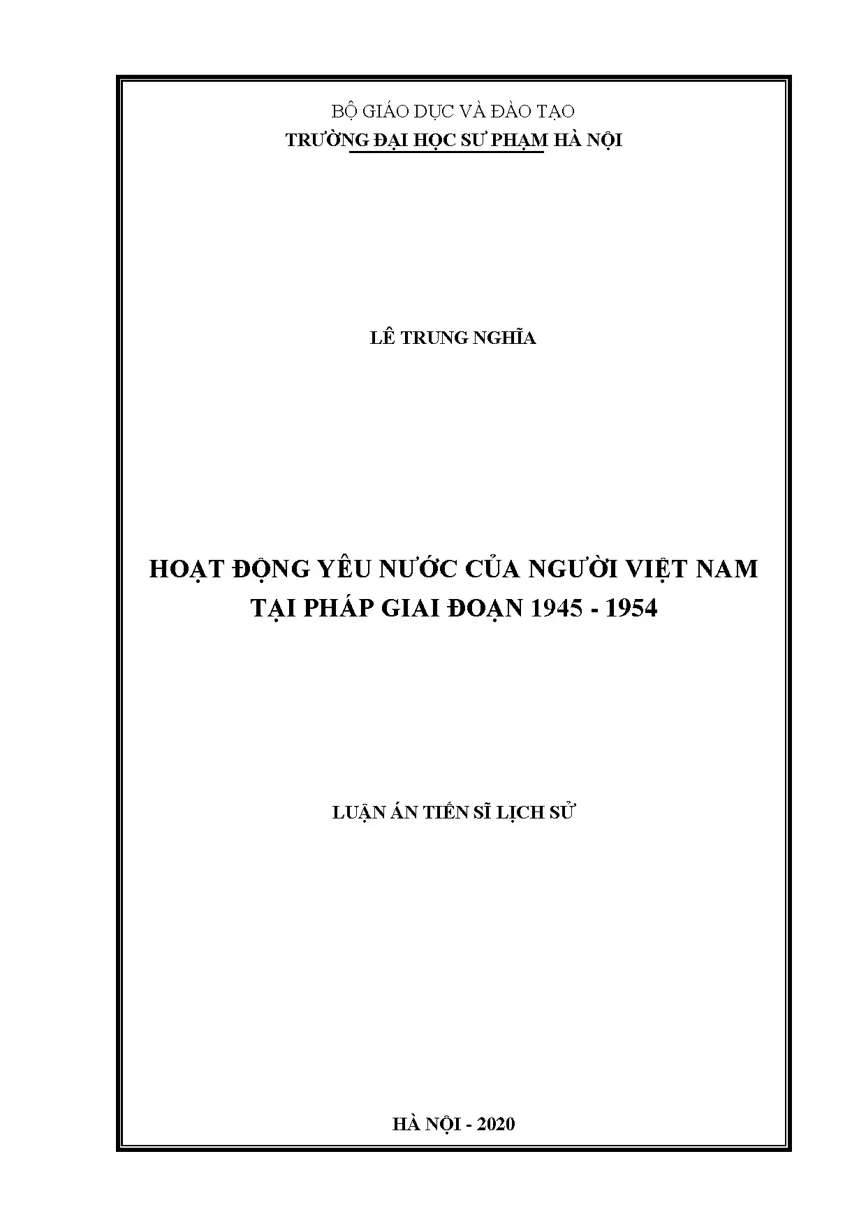 Hoạt động yêu nước Việt Nam tại Pháp 1945-1954