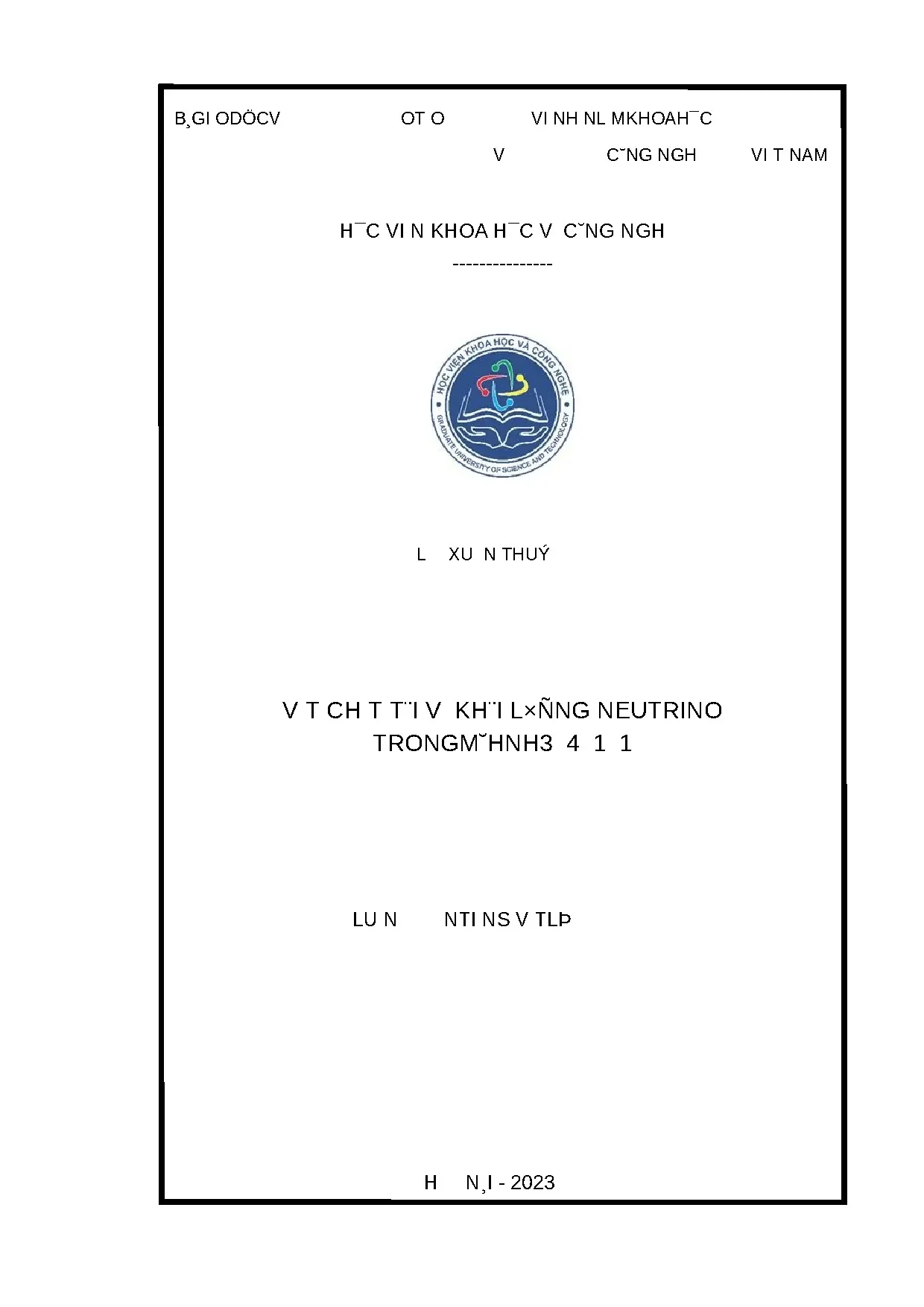 Luận án tiến sĩ vật chất tối và khối lượng neutrino trong mô