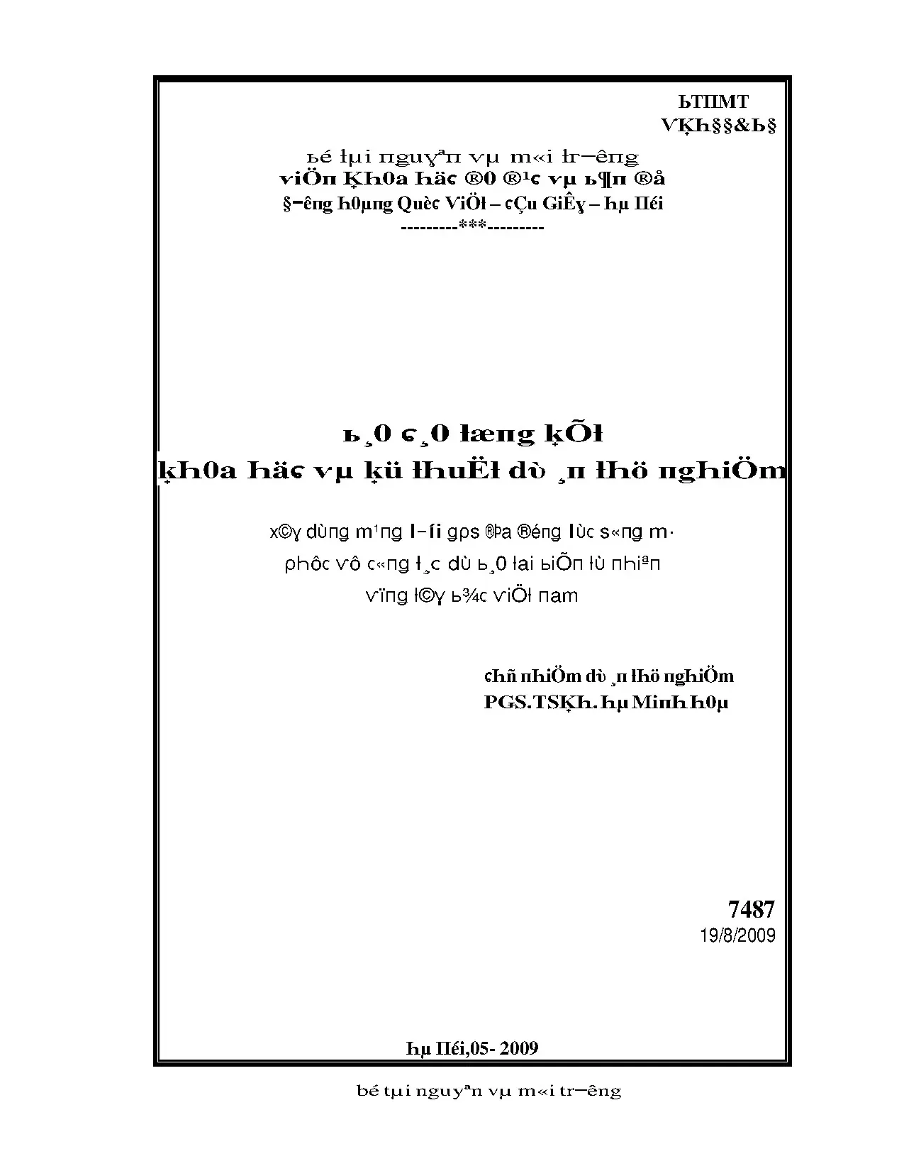 Xây dựng mạng lưới gps địa động lực sông mã phục vụ công tác