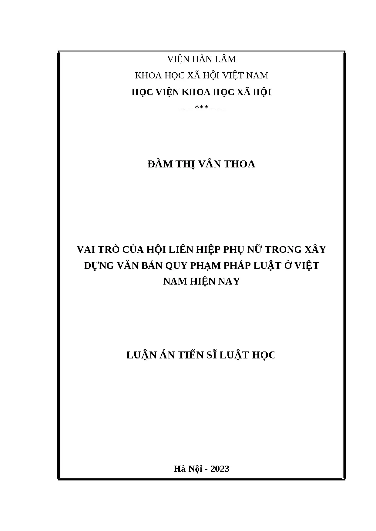 Vai trò của hội liên hiệp phụ nữ trong xây dựng văn bản quy