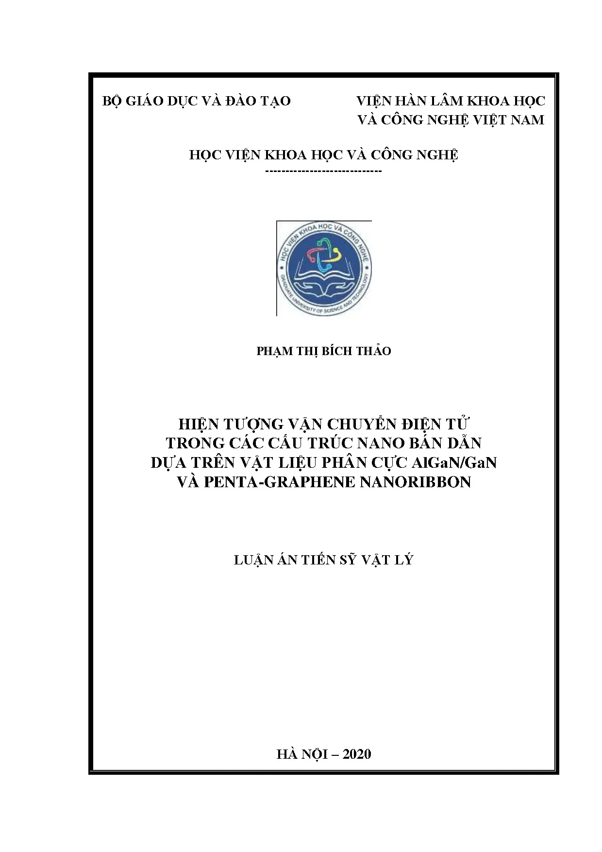 Luận án tiến sĩ hiện tượng vận chuyển điện tử trong các cấu