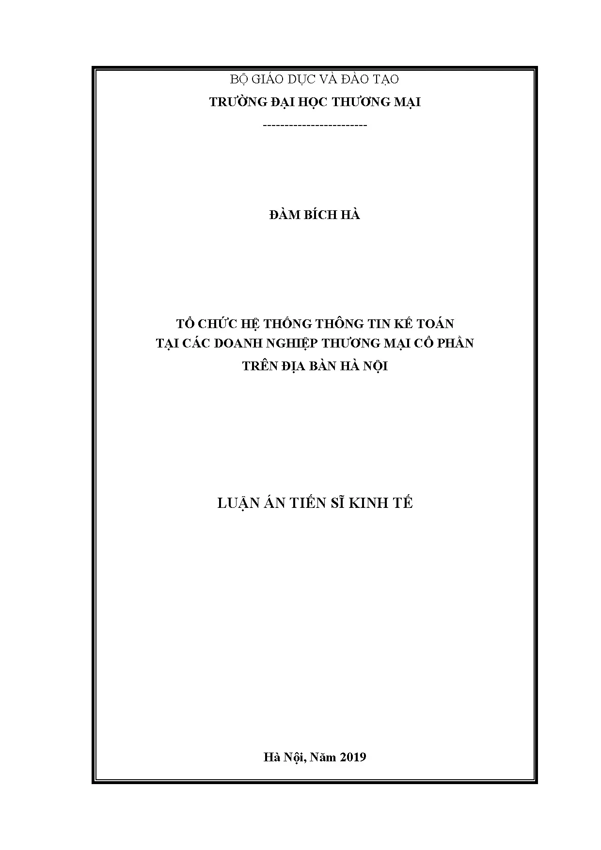 Tổ chức hệ thống thông tin kế toán tại các doanh nghiệp thươ