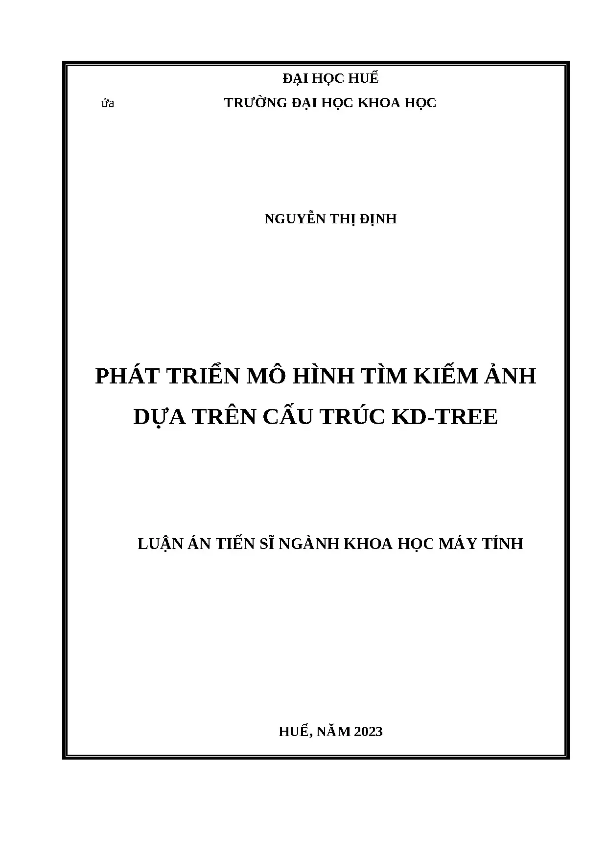 Mô hình tìm kiếm ảnh dùng cấu trúc KD-Tree