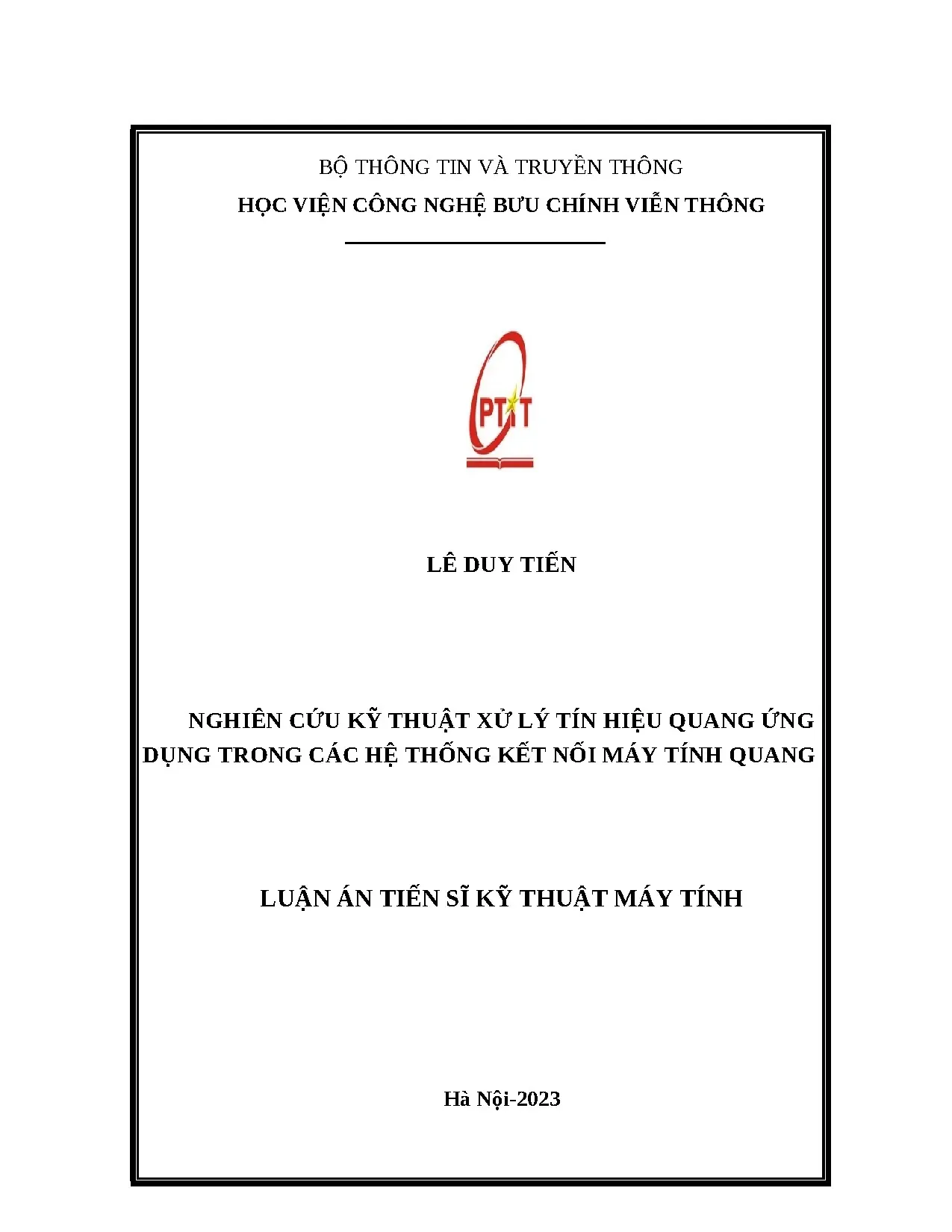 Xử lý tín hiệu quang cho kết nối máy tính quang