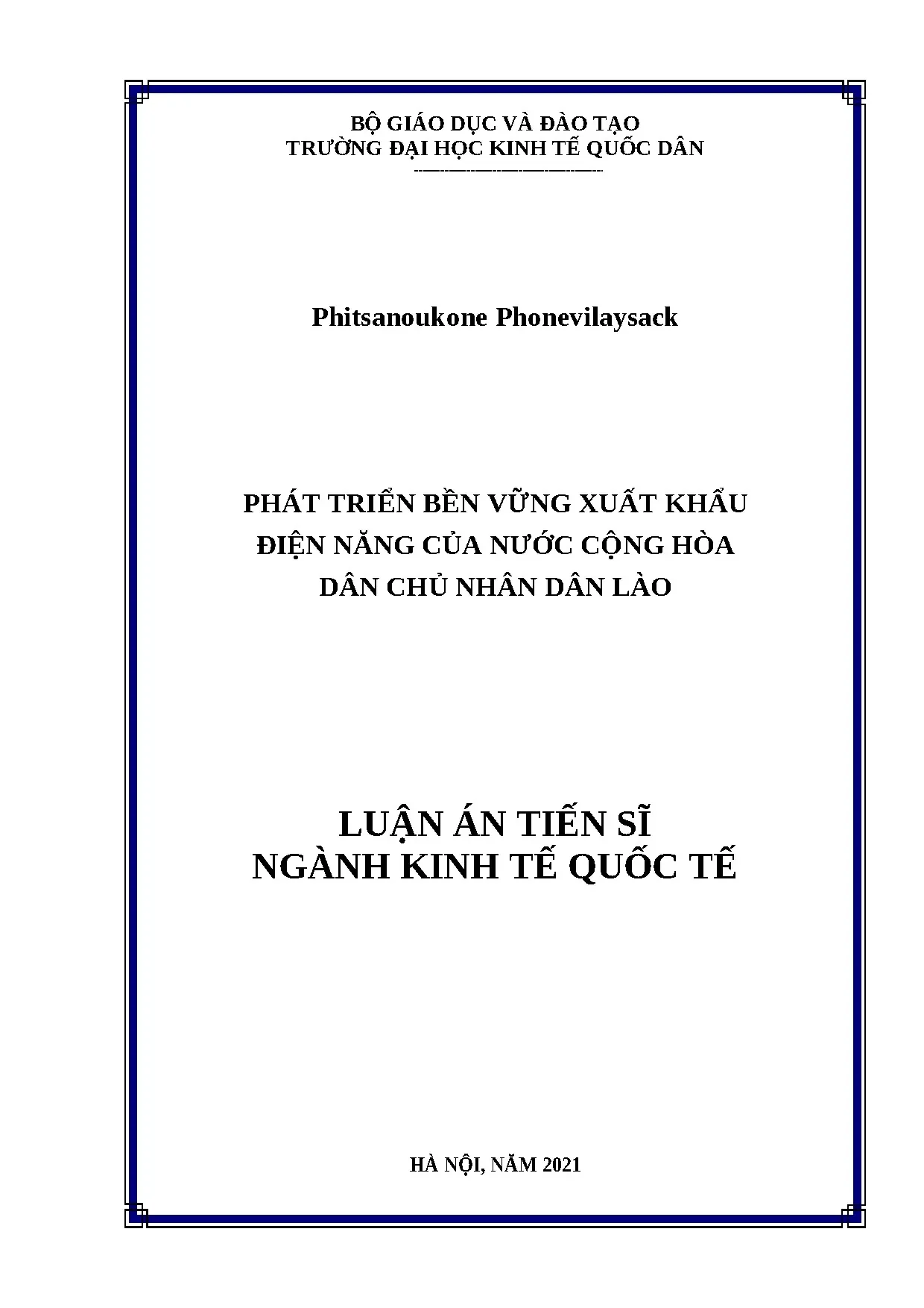 Phát triển bền vững xuất khẩu điện năng của nước cộng hòa dâ