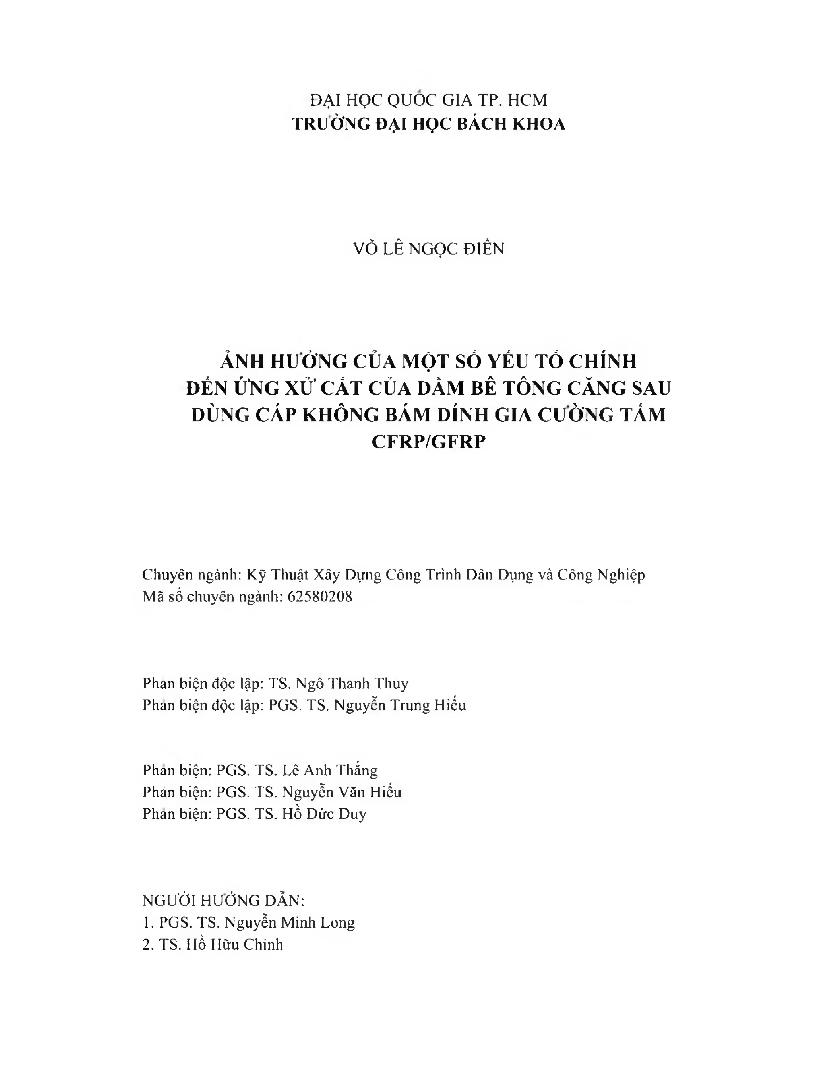 Ảnh hưởng của một số yếu tố chính đến ứng xử cắt của dầm bê