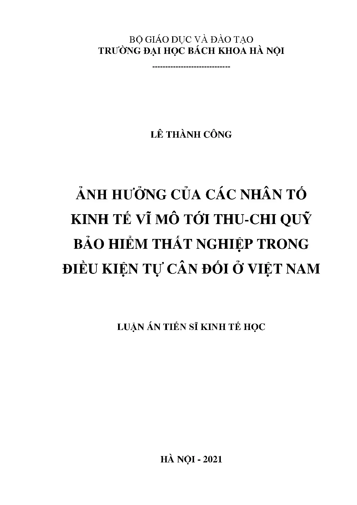 Nhân tố Vĩ mô & Quỹ Bảo hiểm Thất nghiệp Việt Nam