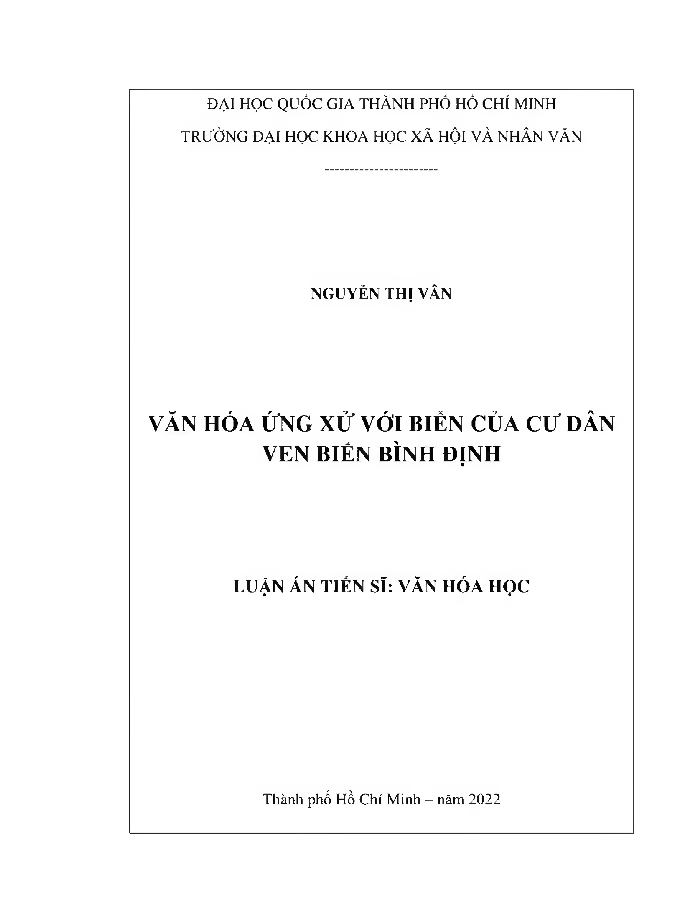 Văn hóa ứng xử với biển của cư dân ven biển bình định