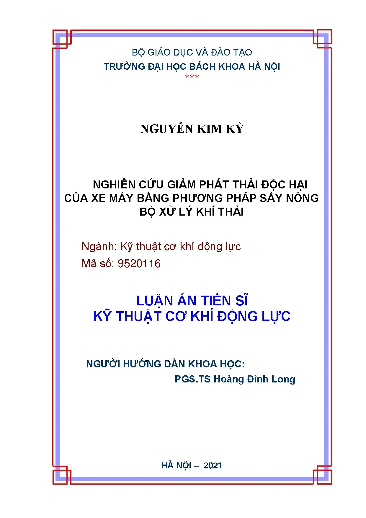 Nghiên cứu giảm phát thải độc hại xe máy bằng sấy nóng