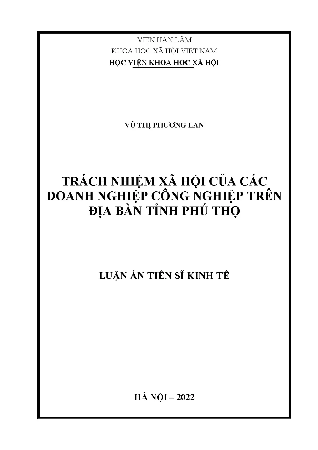 Trách nhiệm xã hội doanh nghiệp công nghiệp Phú Thọ