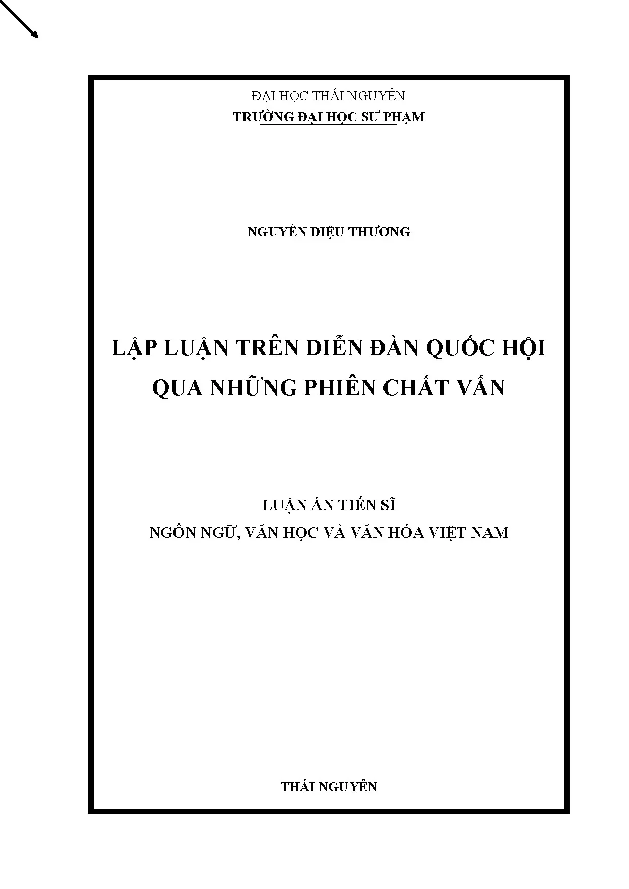 Nghiên cứu lập luận trên diễn đàn quốc hội qua những phiên chất vấn