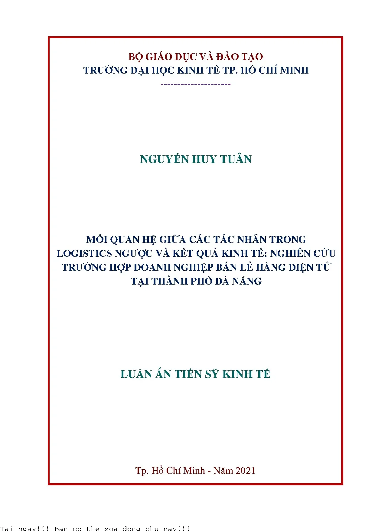 Mối quan hệ giữa các tác nhân trong logistics ngược và kết q