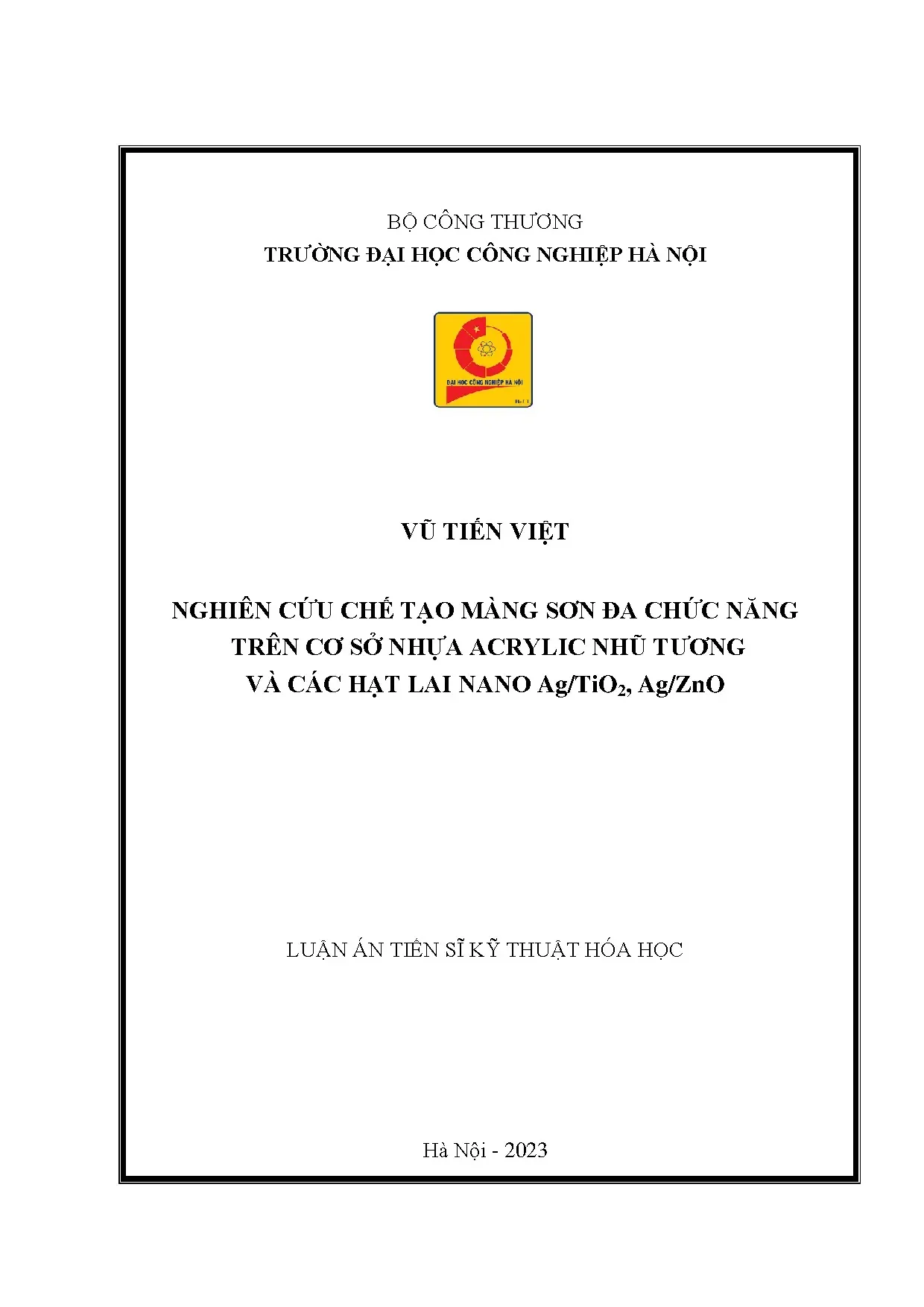 Màng sơn đa chức năng từ nhựa acrylic và hạt lai nano bạc