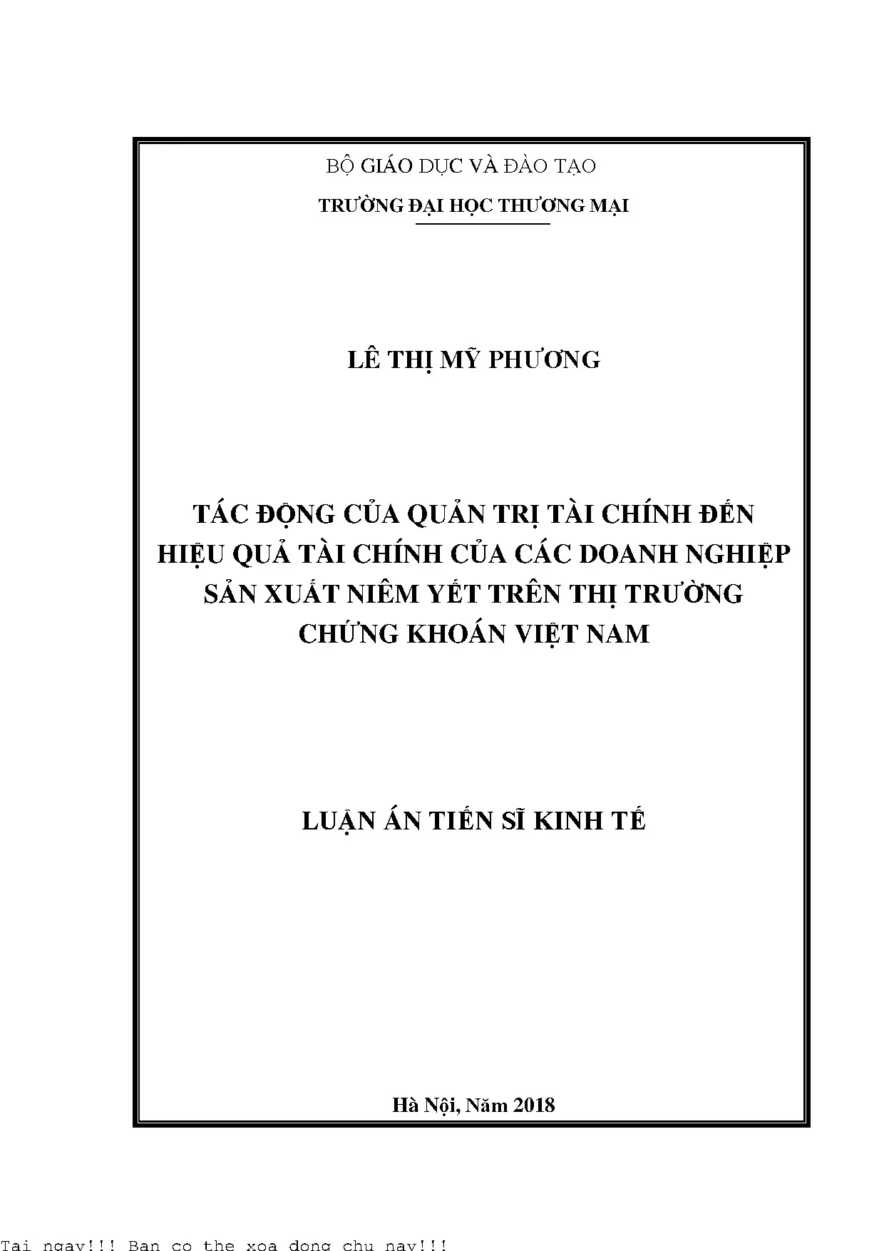 Tác động của quản trị tài chính đến hiệu quả ta
