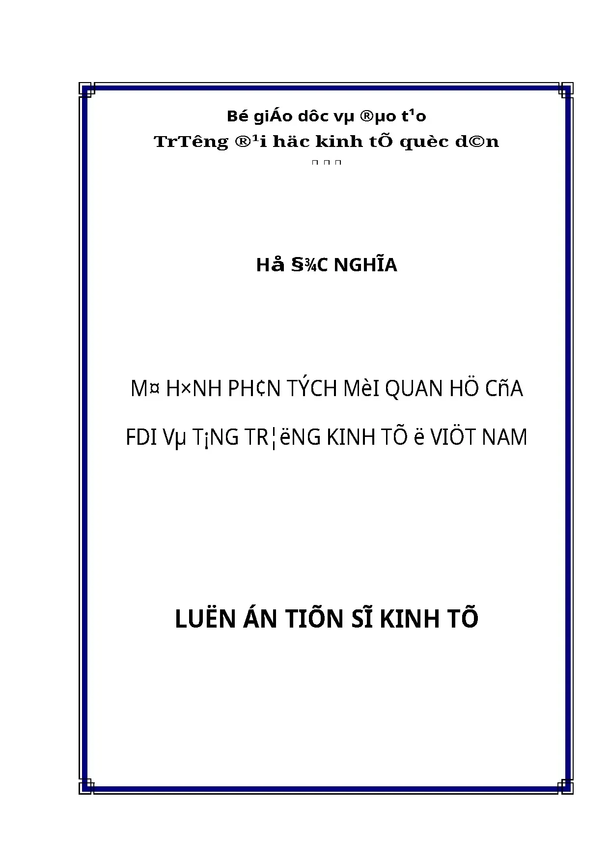 FDI & Tăng trưởng kinh tế Việt Nam: Mô hình phân tích