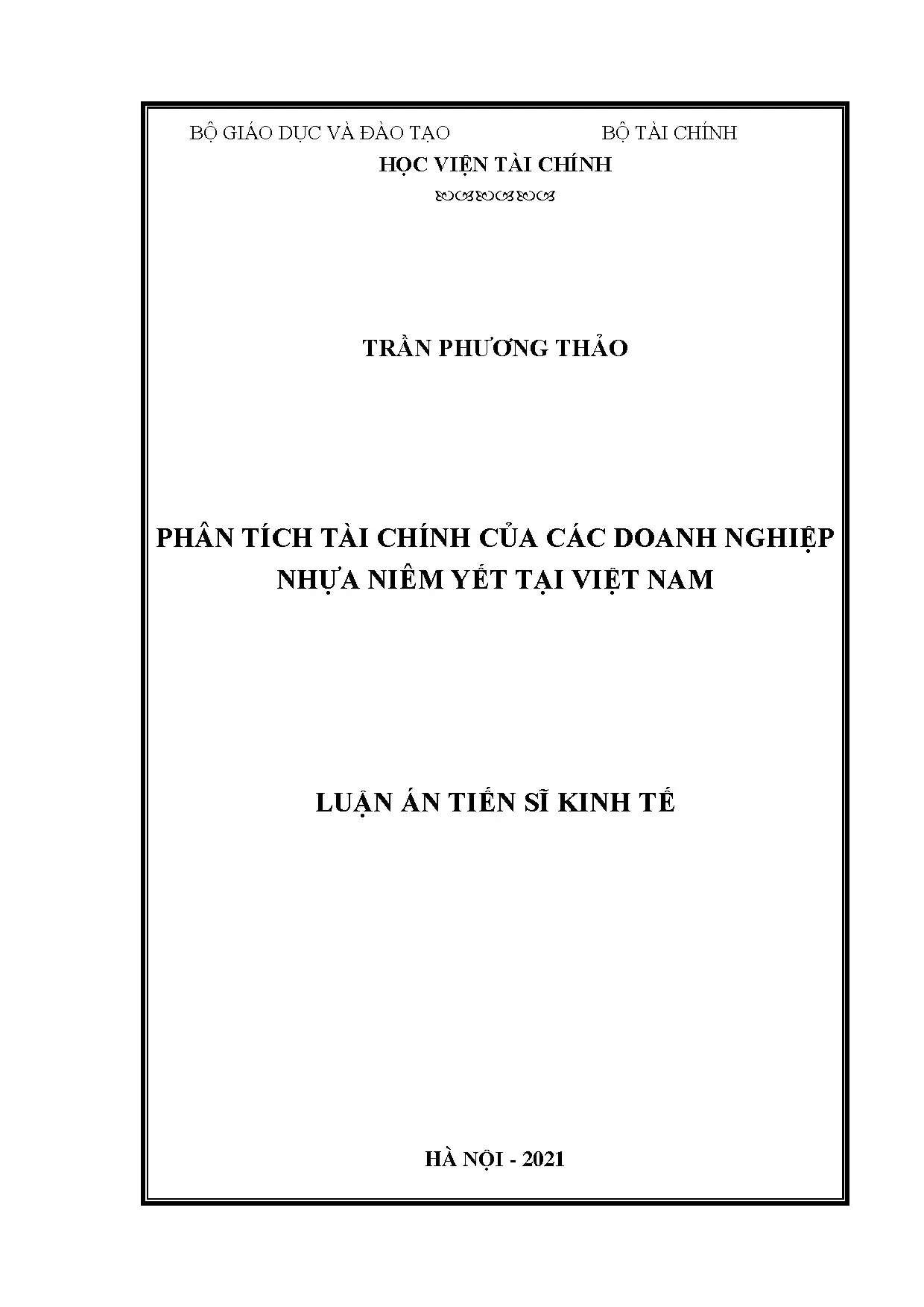 Phân tích Tài chính Doanh nghiệp Nhựa niêm yết Việt Nam