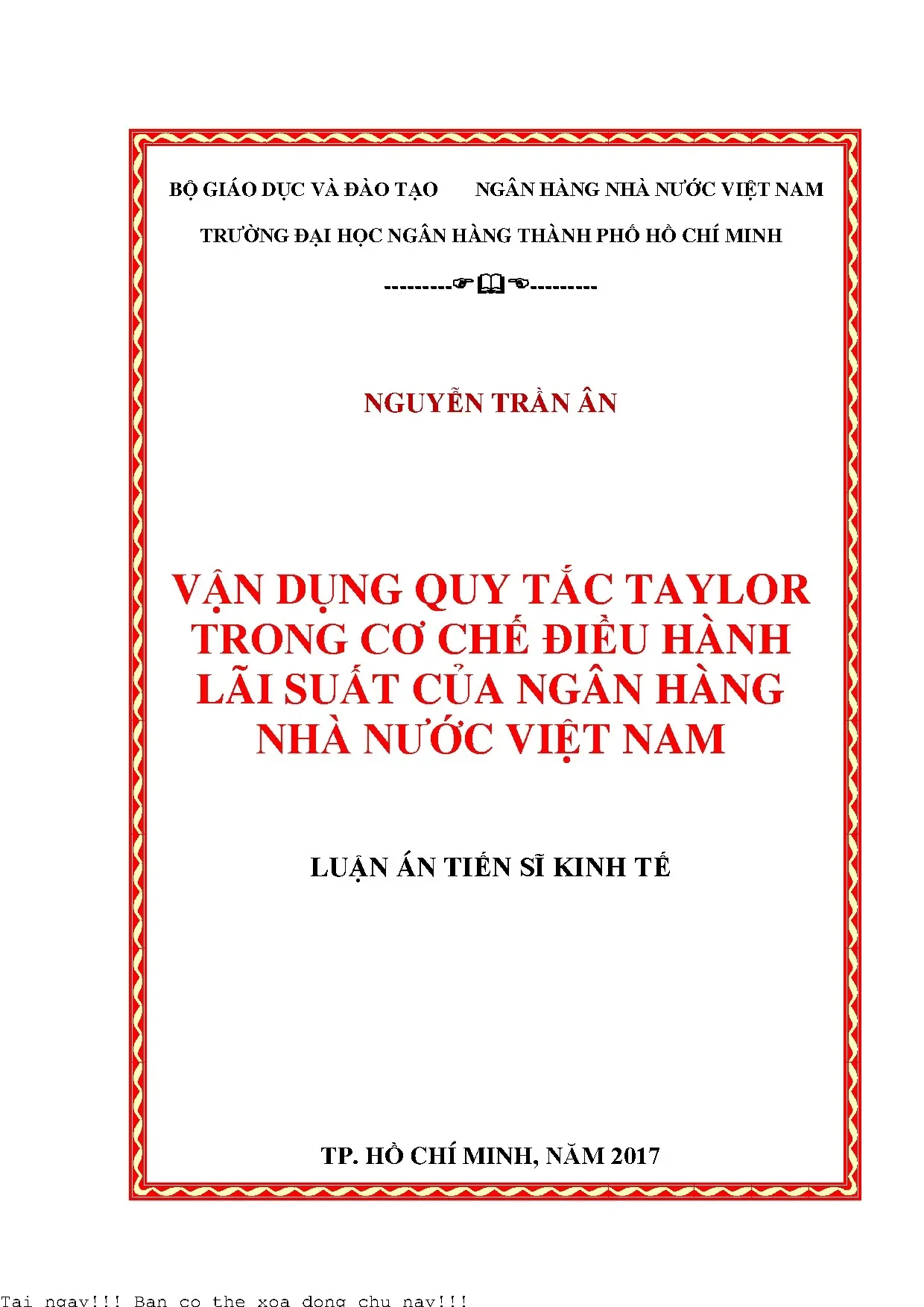Vận dụng quy tắc taylor trong cơ chế điều hành lãi suất của