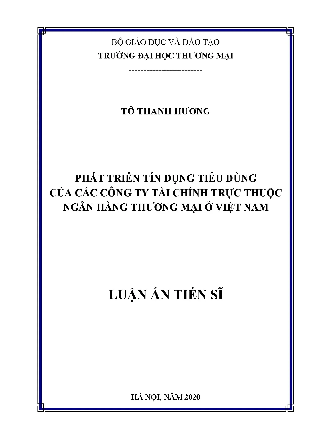 Phát triển tín dụng tiêu dùng của các công ty tài chính trực