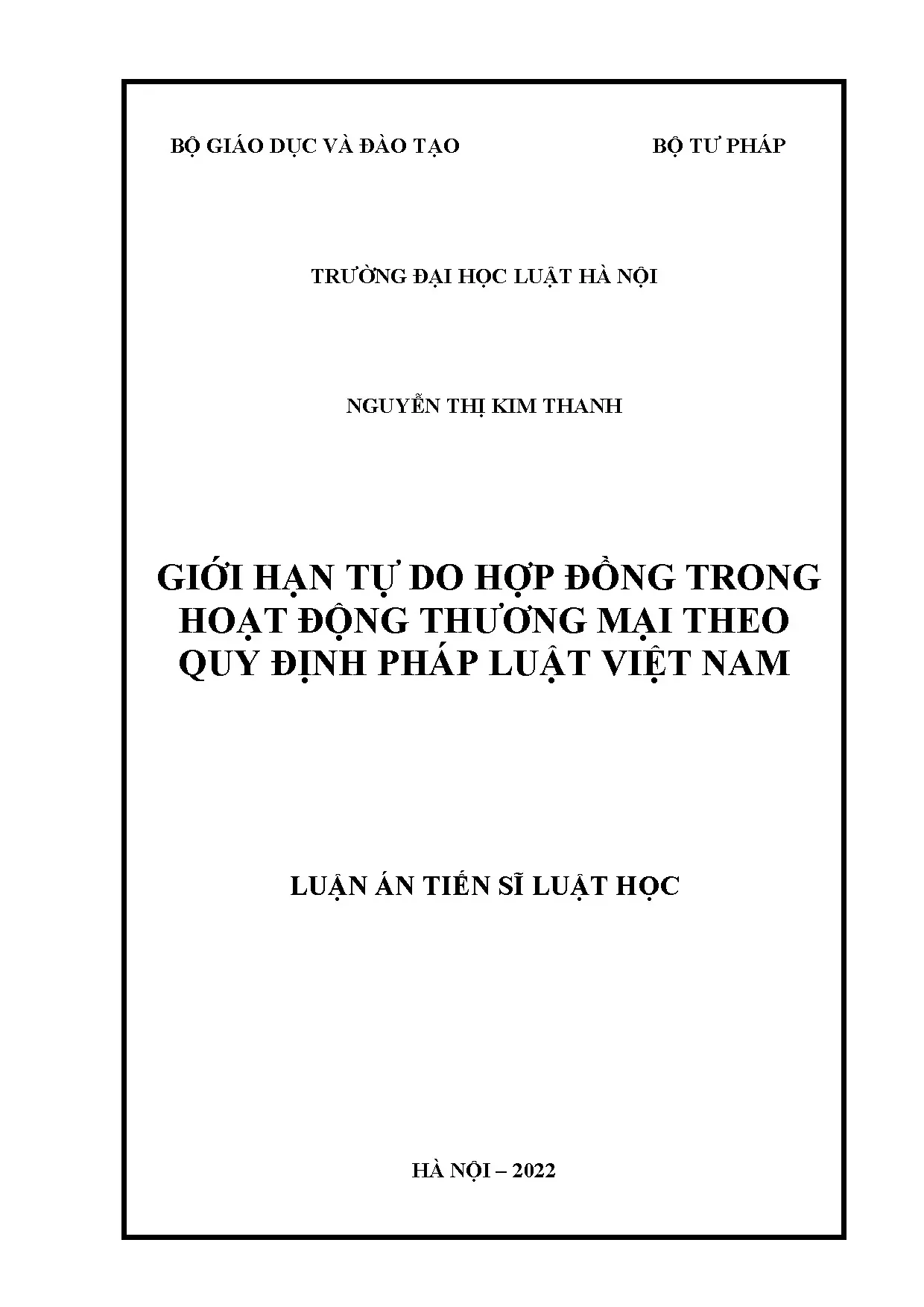 Giới hạn tự do hợp đồng thương mại Việt Nam