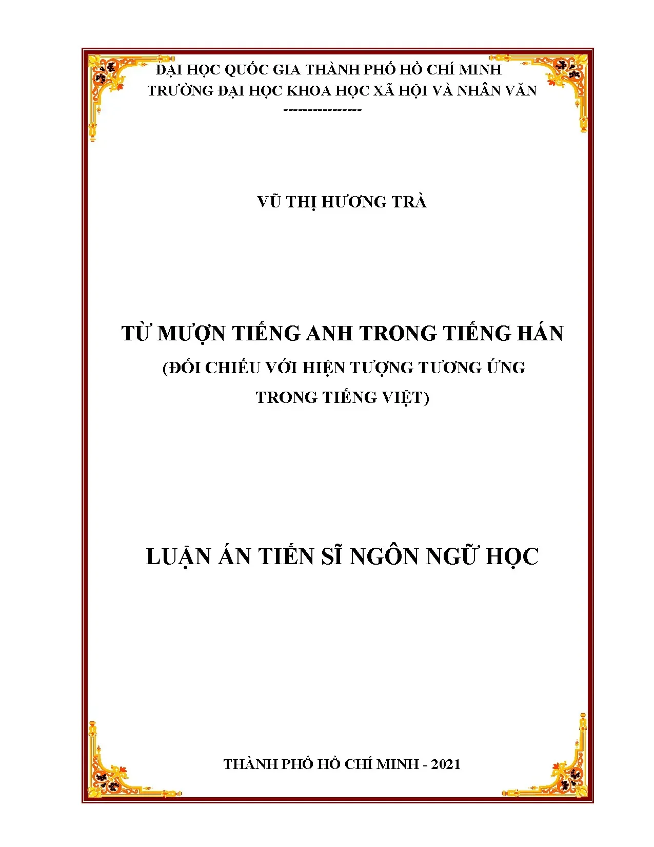 Từ mượn tiếng anh trong tiếng hán đối chiếu với hiện tượng t