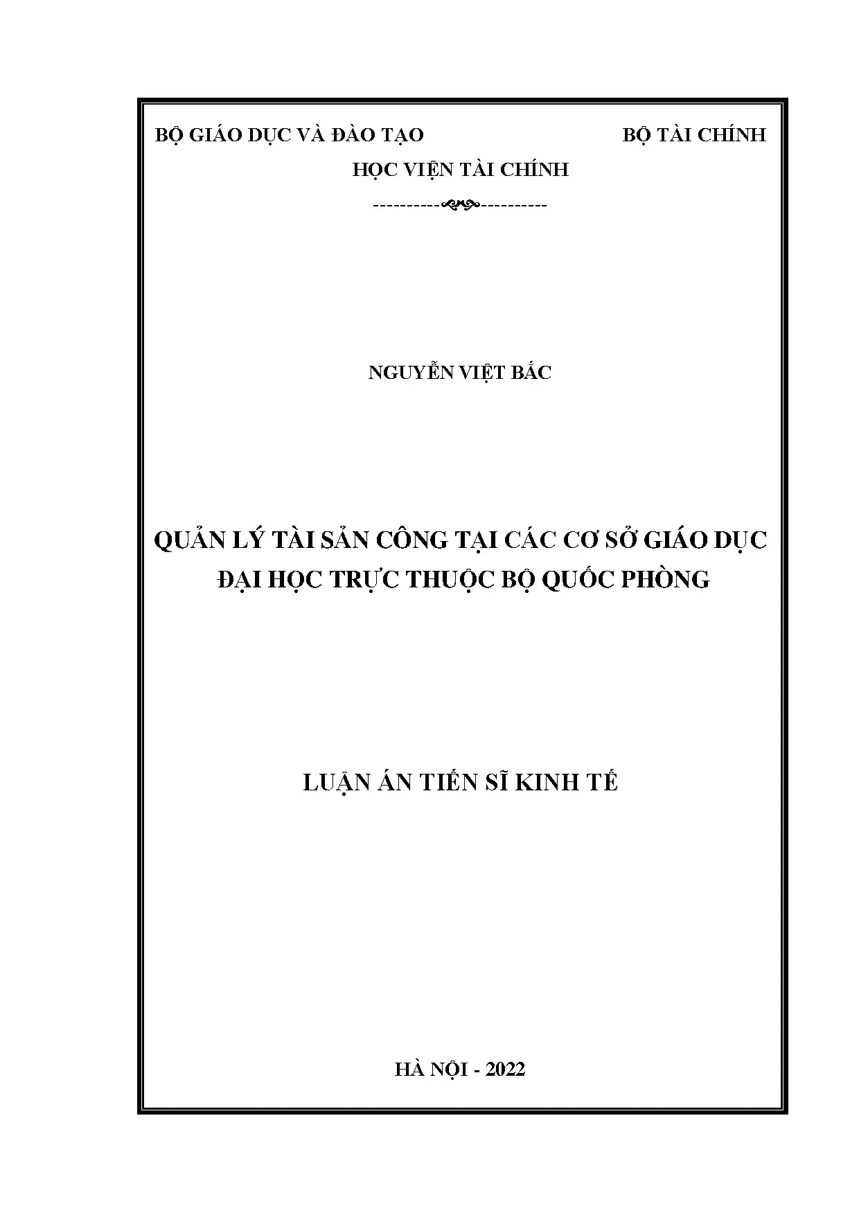 Quản lý tài sản công Đại học Bộ Quốc phòng