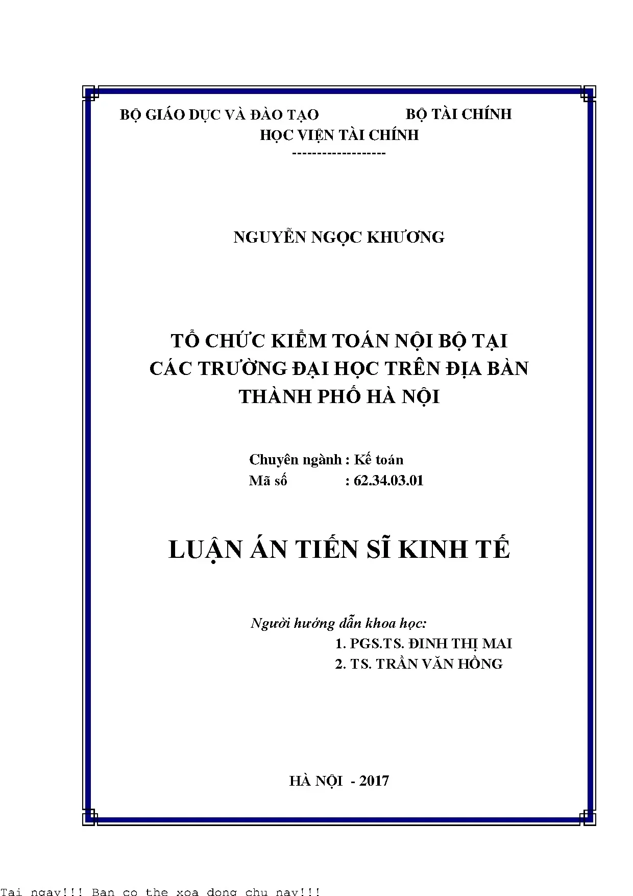 Tổ chức kiểm toán nội bộ tại các trường đại học trên địa bàn