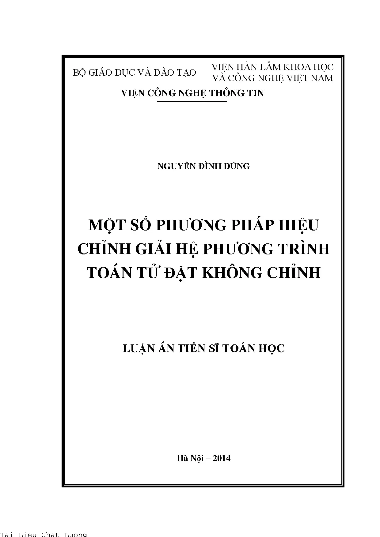Phương pháp hiệu chỉnh giải hệ phương trình toán tử đặt không chỉnh