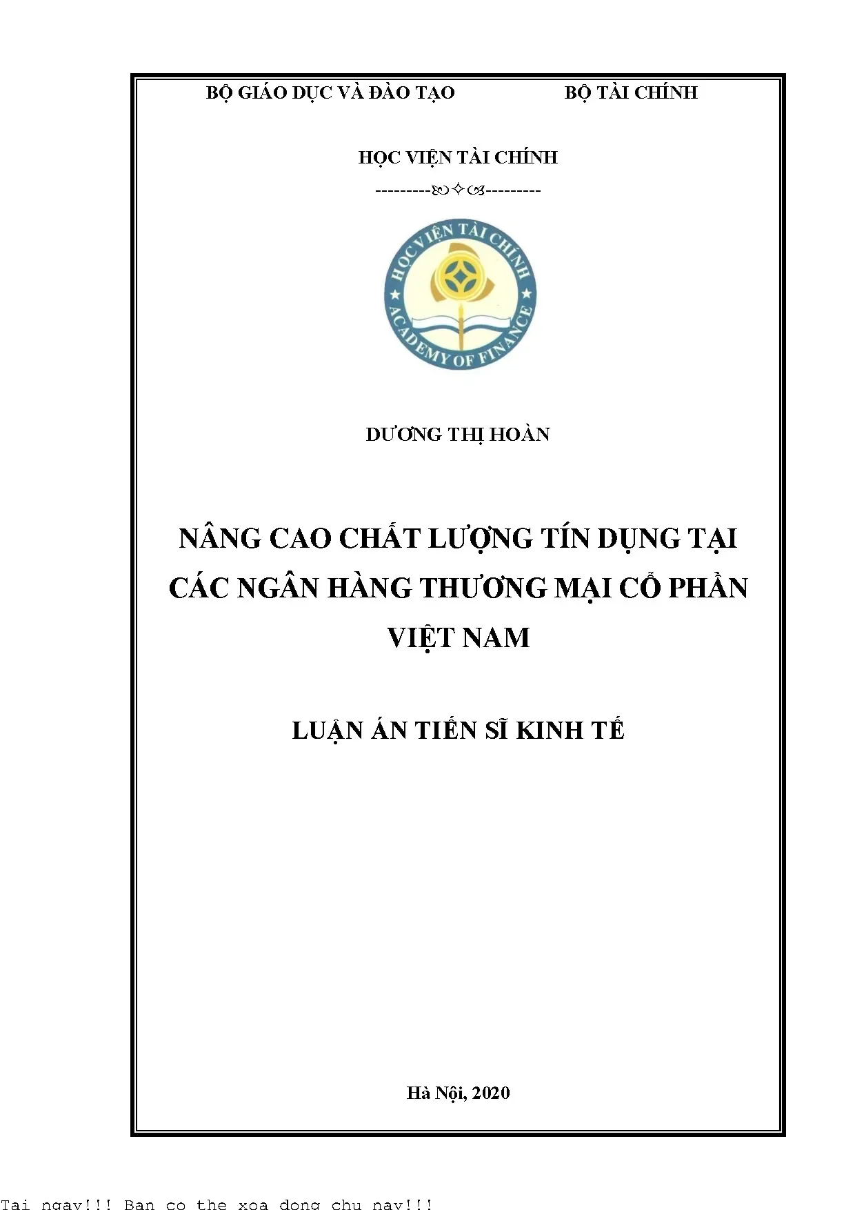 Nâng cao chất lượng tín dụng tại các ngân hàng thương mại cổ