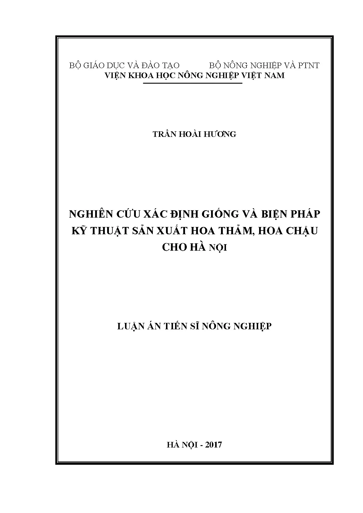 Giống và kỹ thuật sản xuất hoa thảm, hoa chậu cho Hà Nội