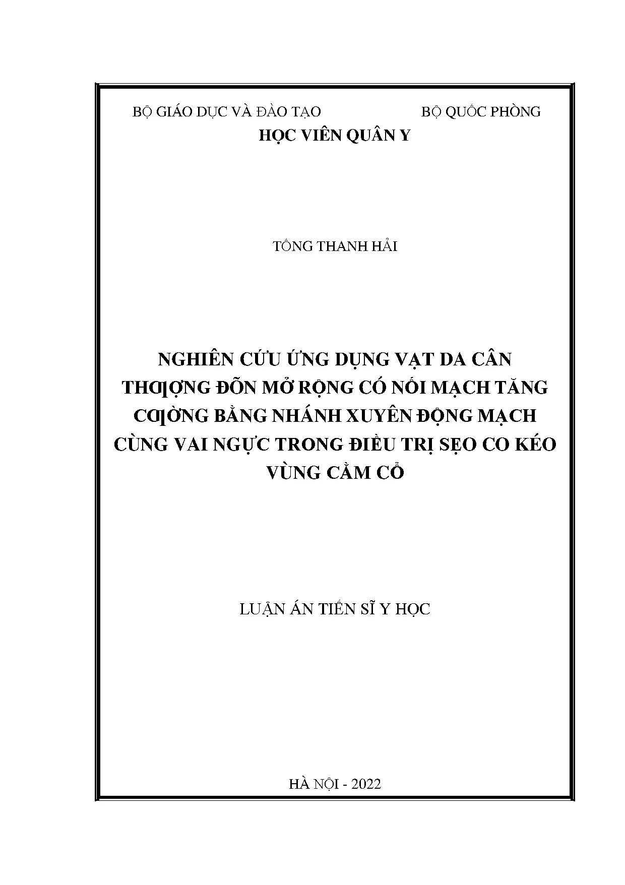Vạt da cân thượng đòn điều trị sẹo cằm cổ