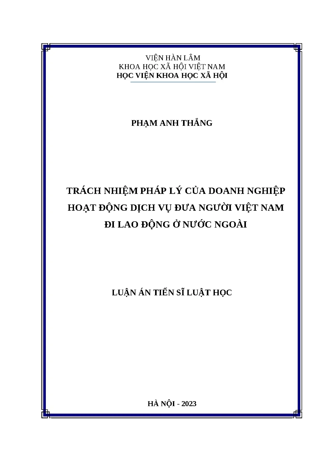 Trách nhiệm pháp lý doanh nghiệp đưa người Việt Nam đi lao động nước ngoài
