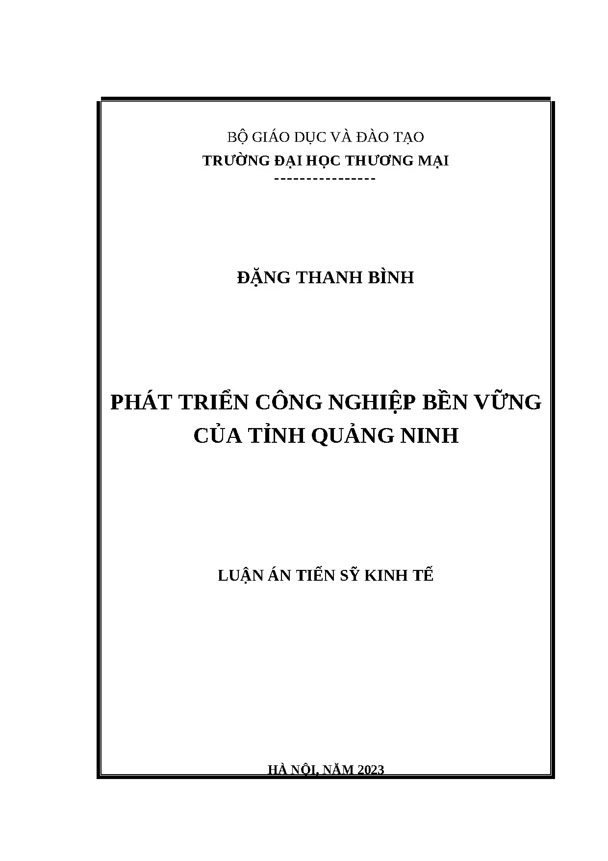 Phát triển công nghiệp bền vững của tỉnh quảng ninh