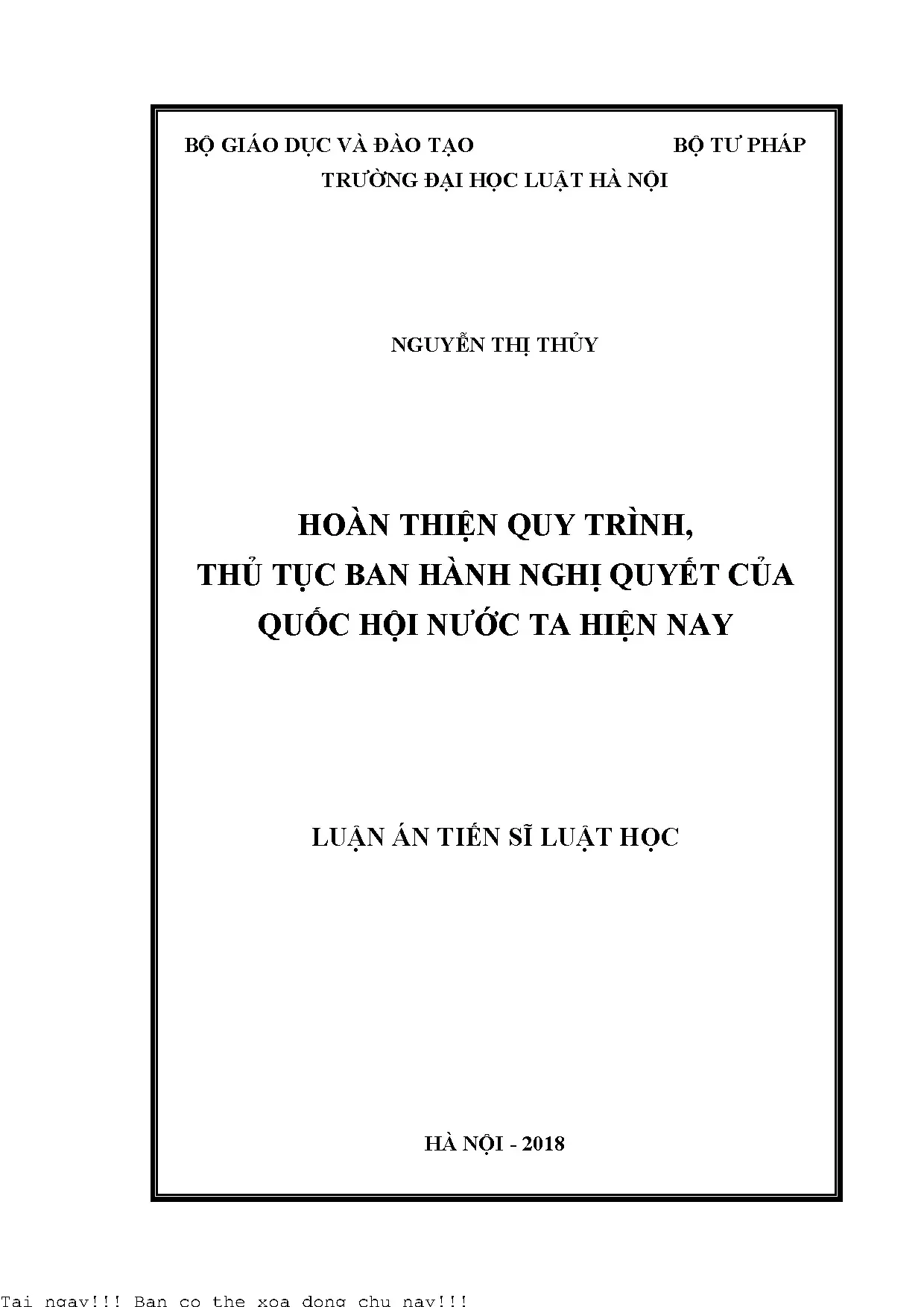 Hoàn thiện quy trình thủ tục ban hành nghị quyết c