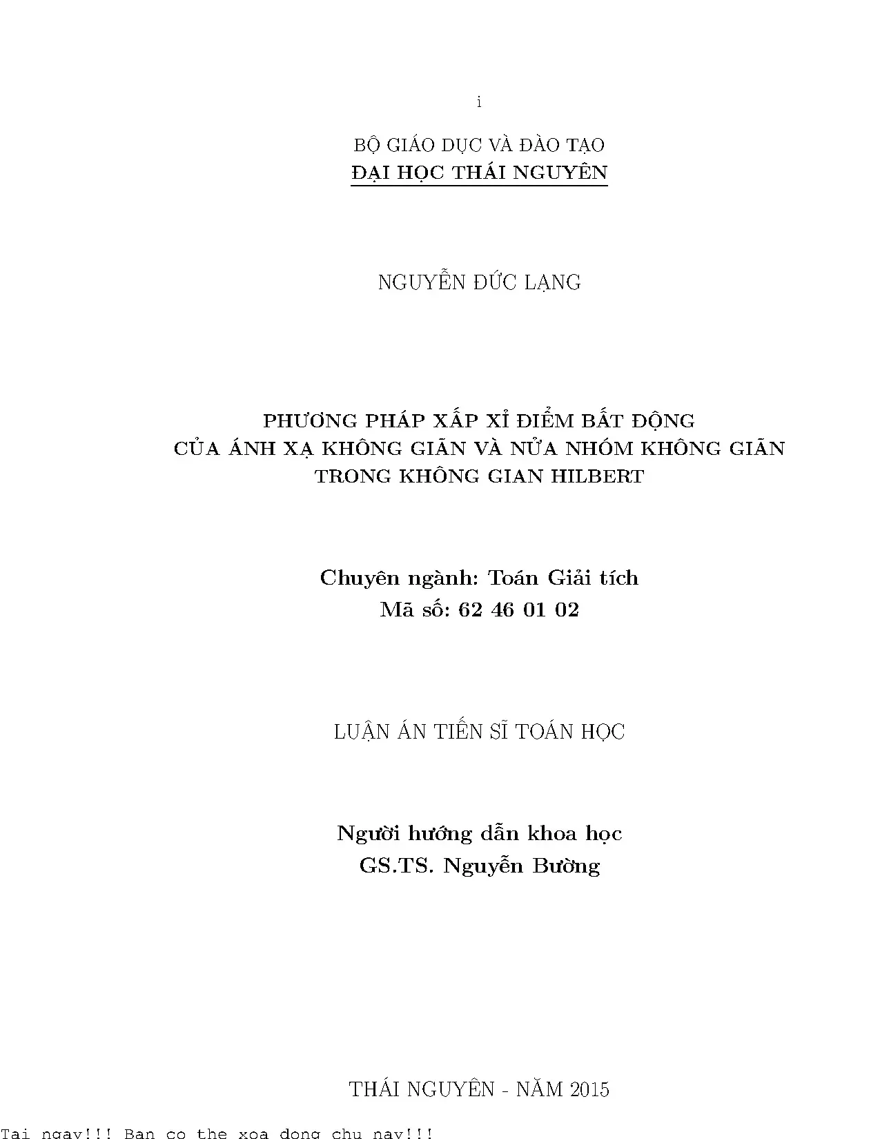 Phương pháp xấp xỉ điểm bất điểm của ánh xạ không giãn và nử