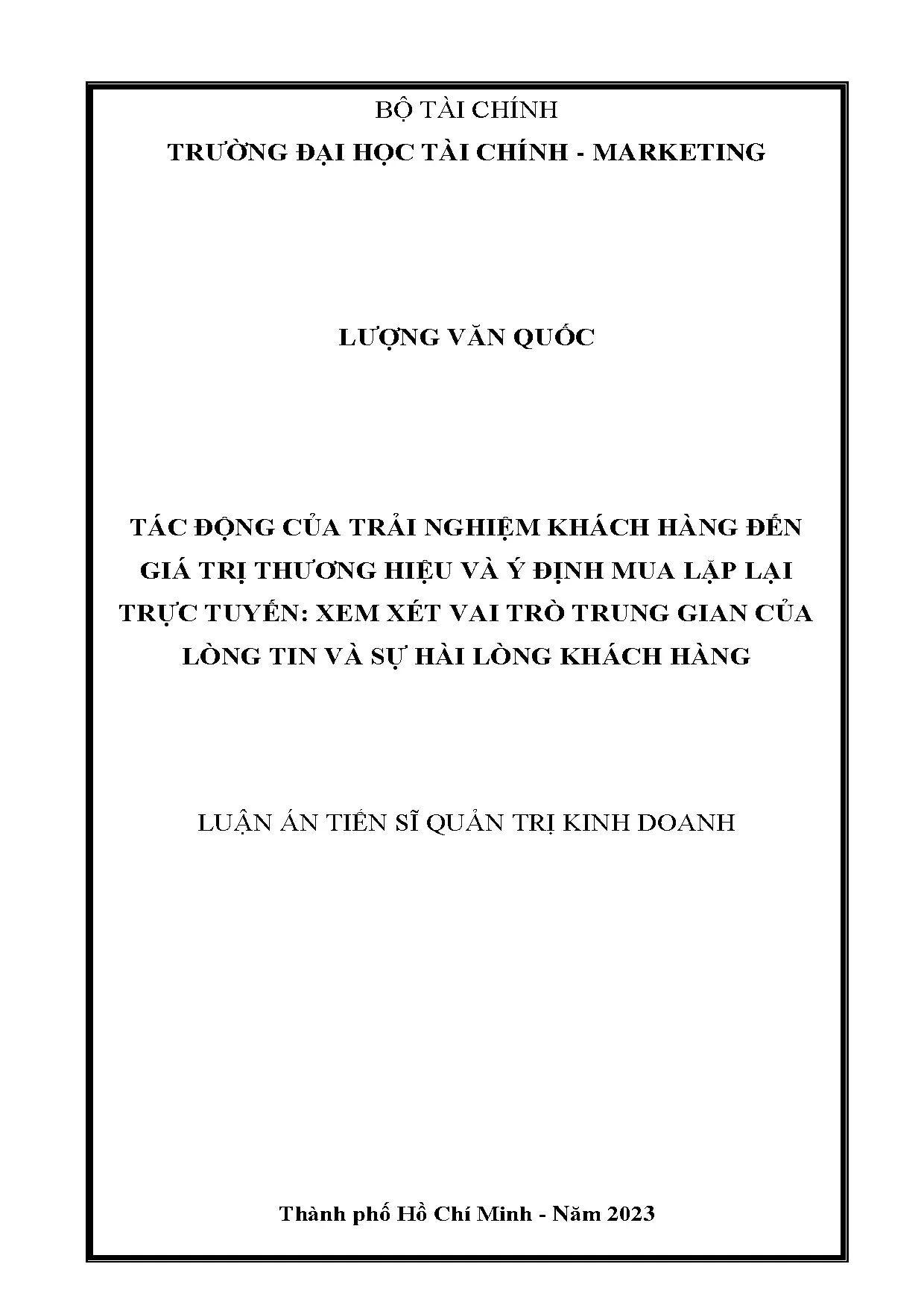 Tác động của trải nghiệm khách hàng đến giá trị thương hiệu