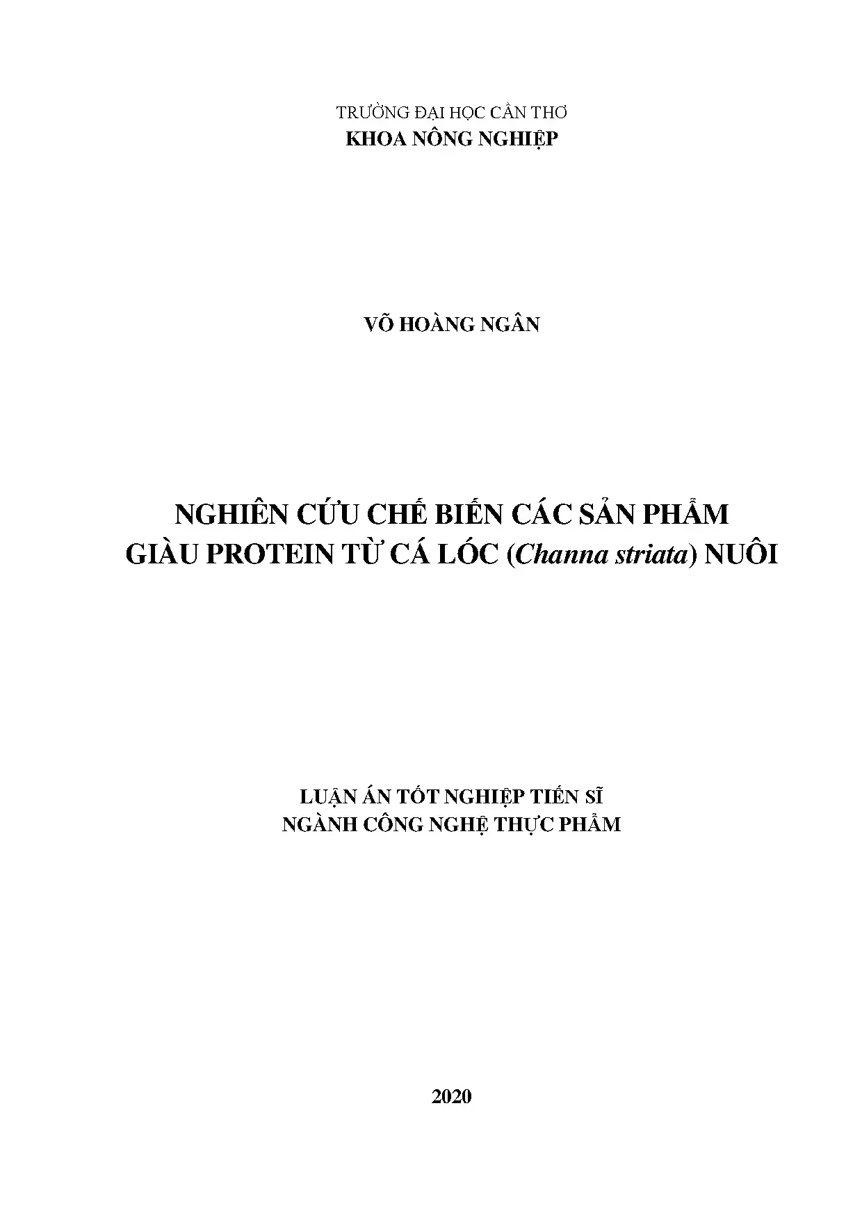 Luận án tiến sĩ nghiên cứu chế biến các sản phẩm giàu protei