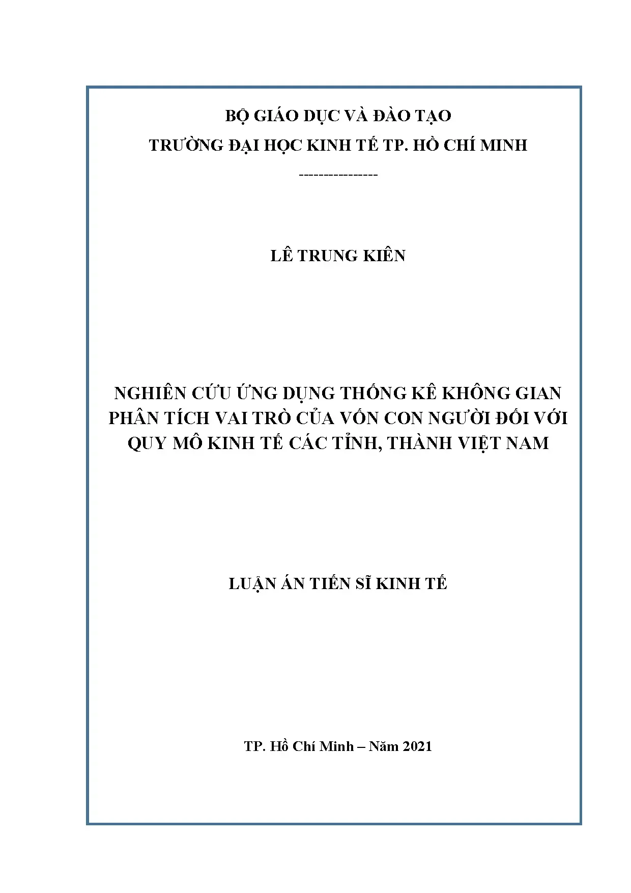 Nghiên cứu ứng dụng thống kê không gian phân tích vai trò củ
