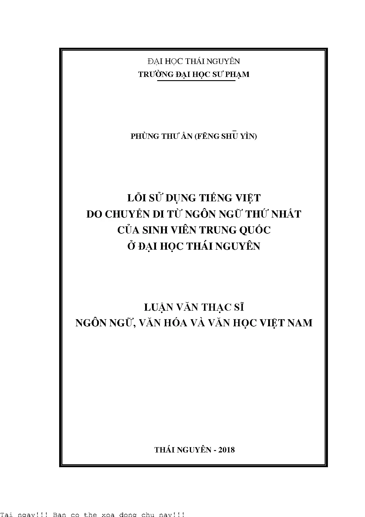 Lỗi sử dụng tiếng việt do chuyển di từ ngôn ng