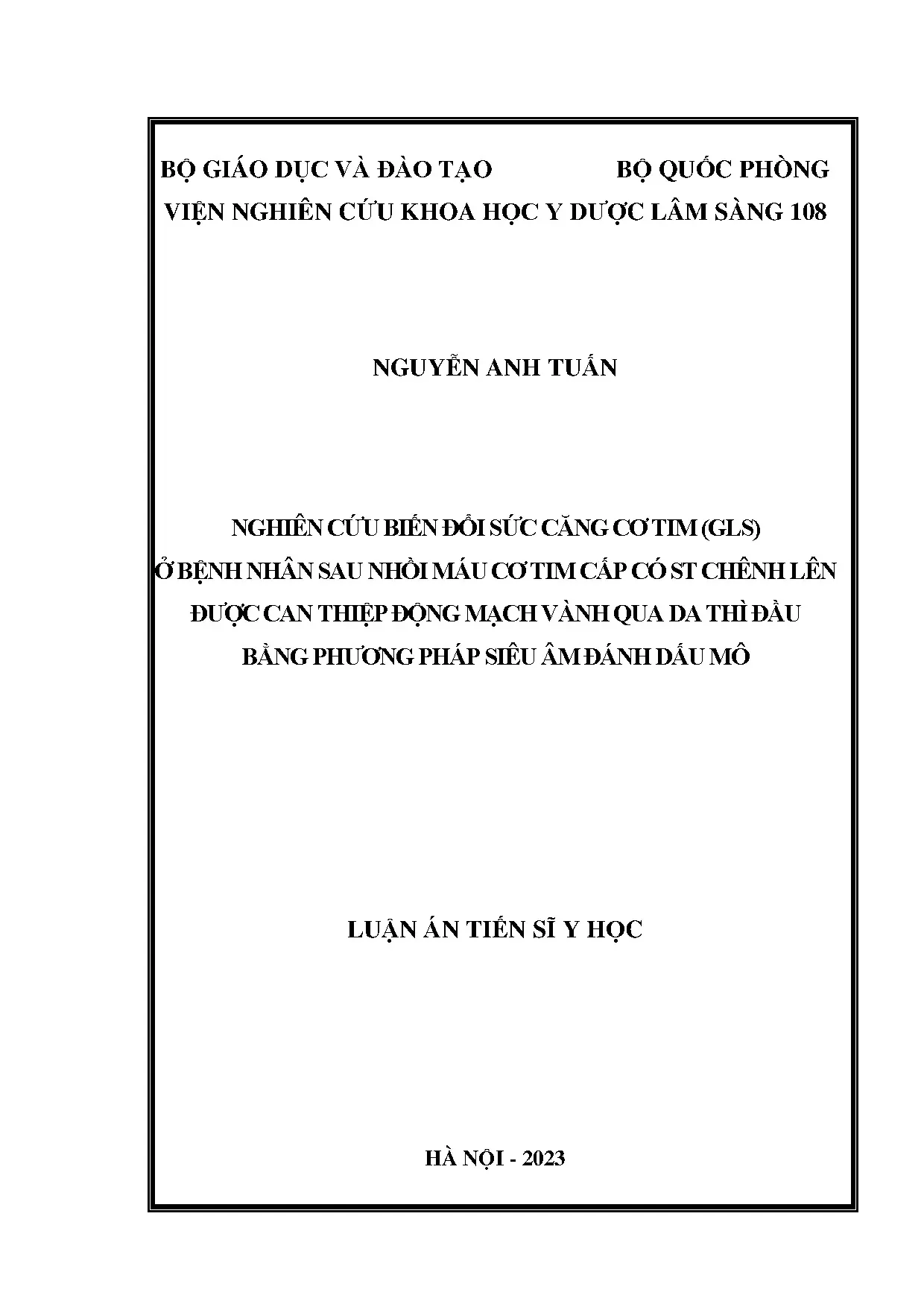 Sức căng cơ tim sau NMCT cấp: Siêu âm đánh dấu mô