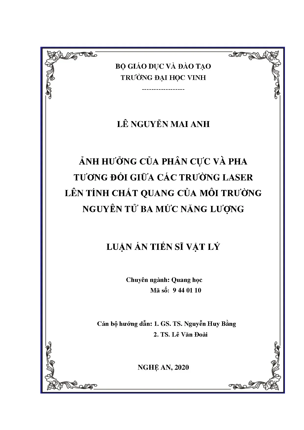 Phân cực, pha laser ảnh hưởng quang môi trường nguyên tử ba mức