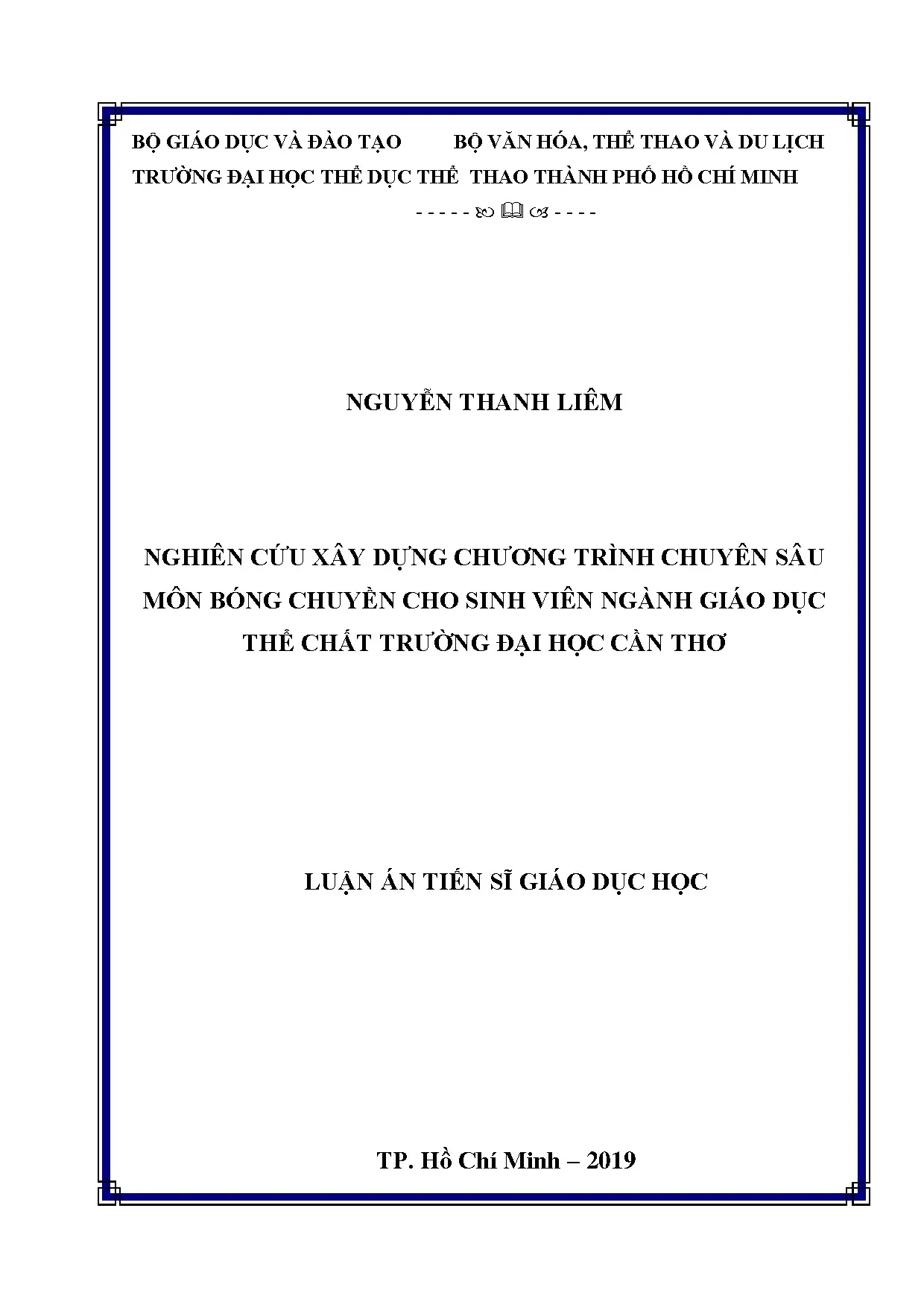 Chương trình chuyên sâu bóng chuyền ngành GDTC Đại học Cần Thơ