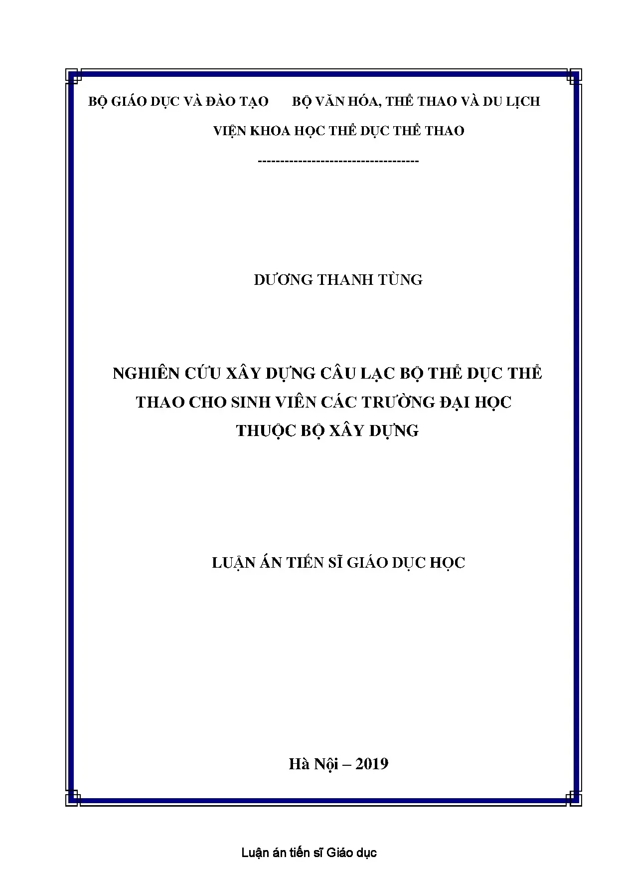 Nghiên cứu xây dựng câu lạc bộ thể dục thể thao cho sinh viên đại học