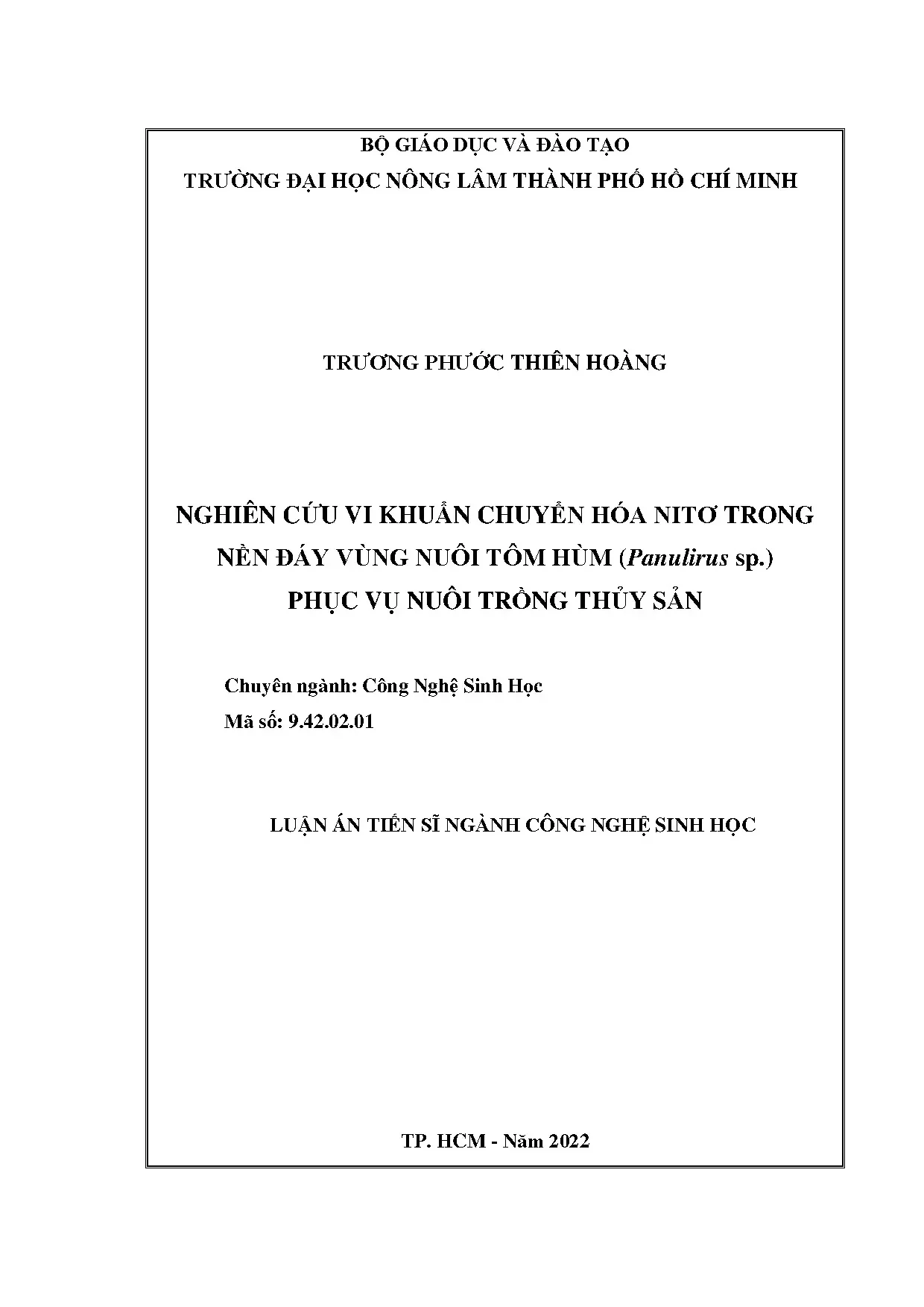 Vi khuẩn chuyển hóa nitơ nuôi tôm hùm Panulirus