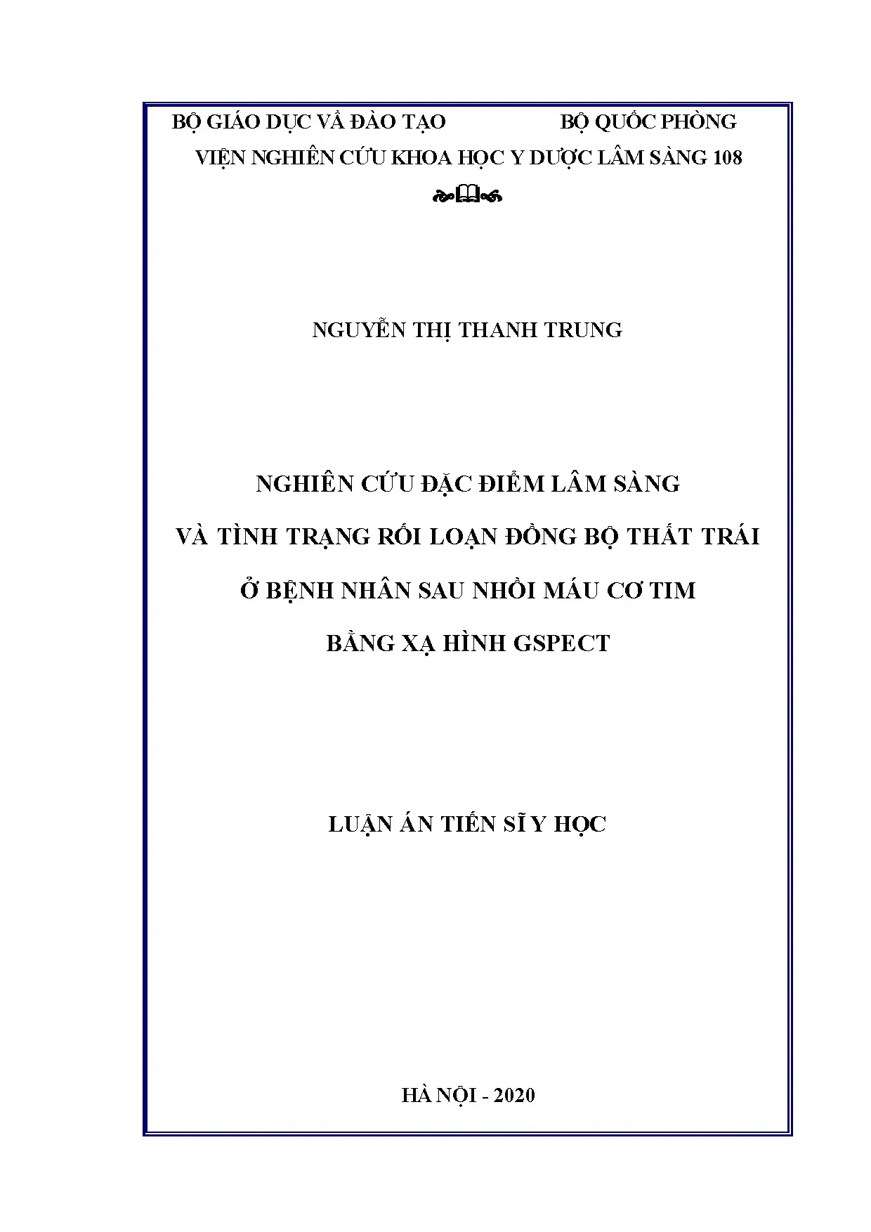 Nghiên cứu rối loạn đồng bộ thất trái sau NMCT bằng GSPECT
