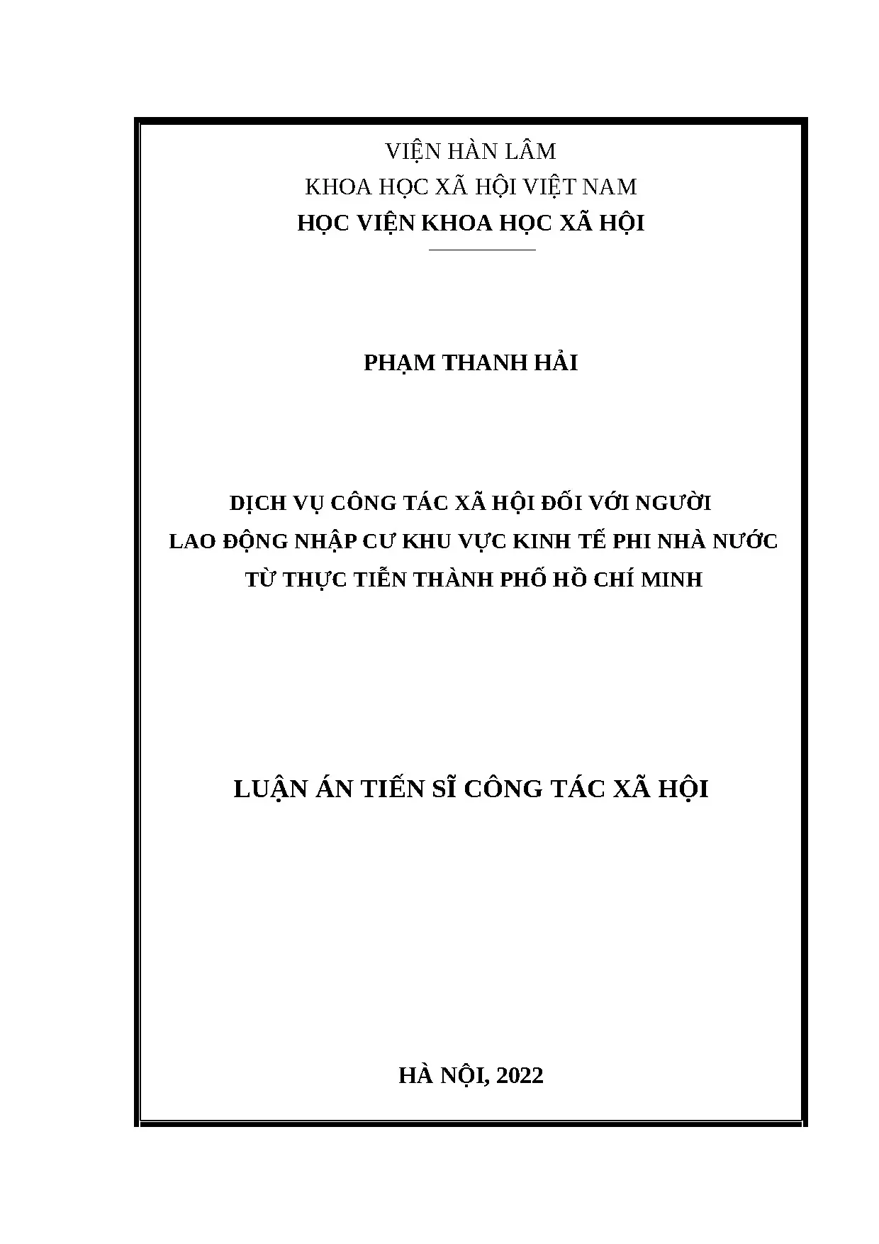 Dịch vụ công tác xã hội đối với người lao động nhập cư