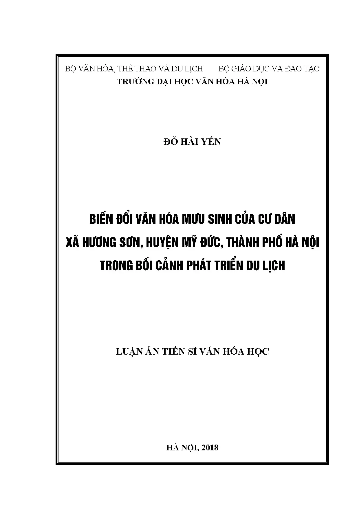 Biến đổi văn hóa mưu sinh ở Hương Sơn, Mỹ Đức khi phát triển du lịch